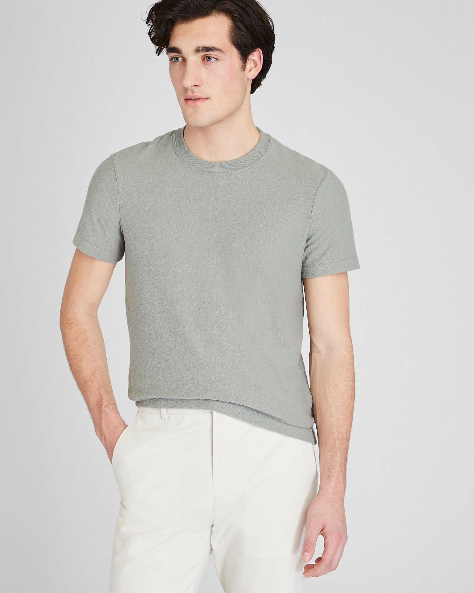 CLUB MONACO - Terry Texture Tee - Fuschia