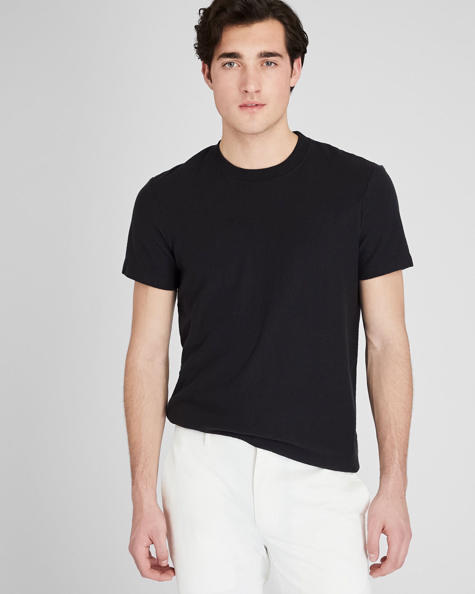 CLUB MONACO - Terry Texture Tee - Black