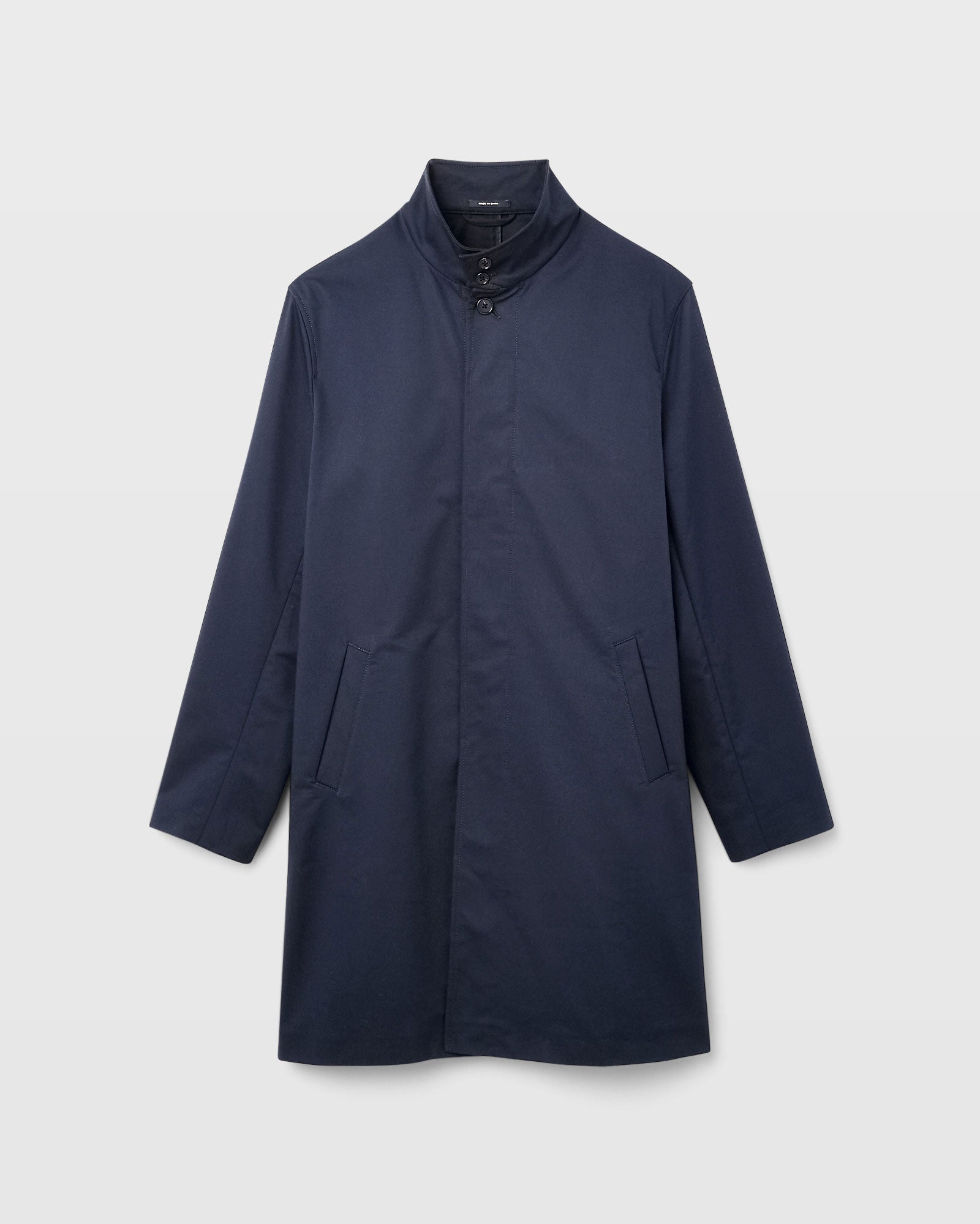 CLUB MONACO - Funnel Neck Mac Coat - Navy