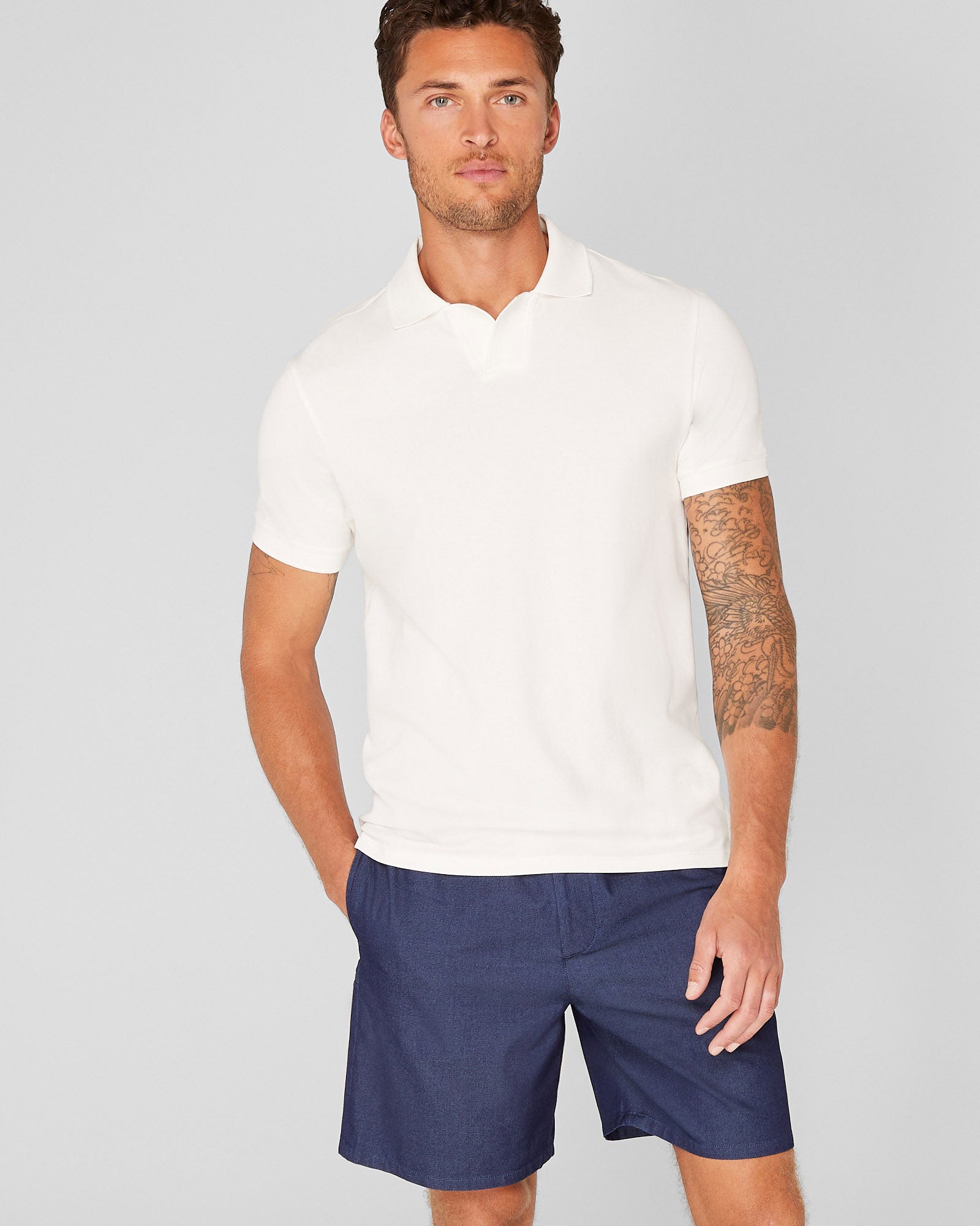 CLUB MONACO - Short utilitaire indigo - Indigo