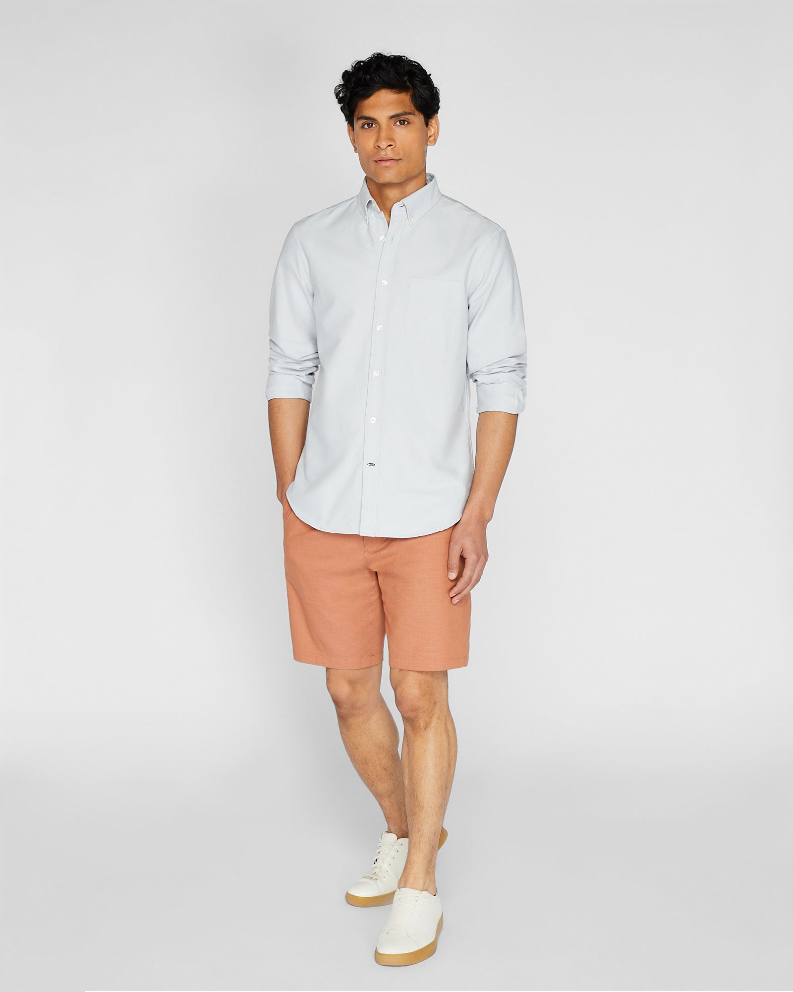 CLUB MONACO - Refined Texture Short - Orange Mix