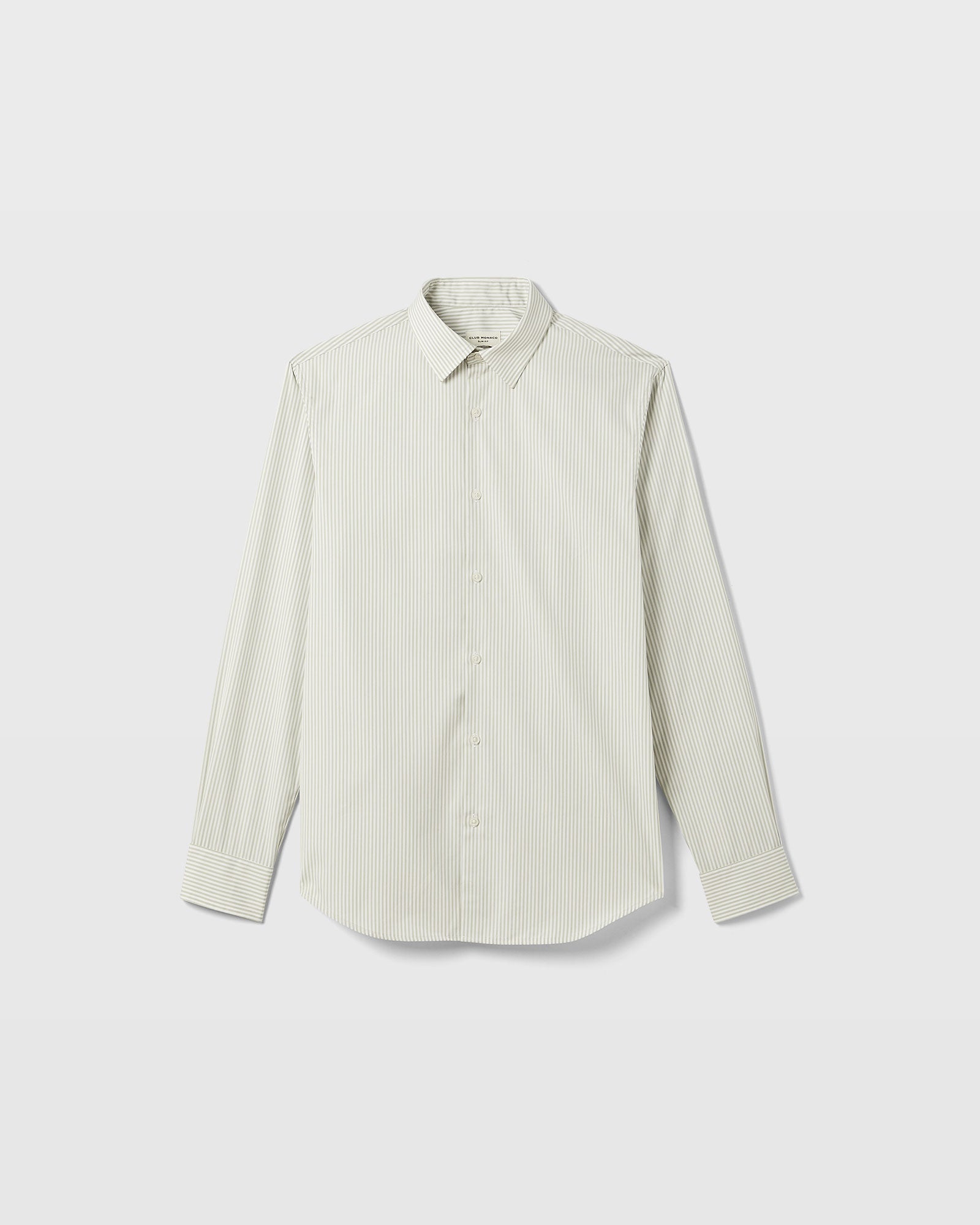 CLUB MONACO - Chemise habillée en popeline rayée - Gris