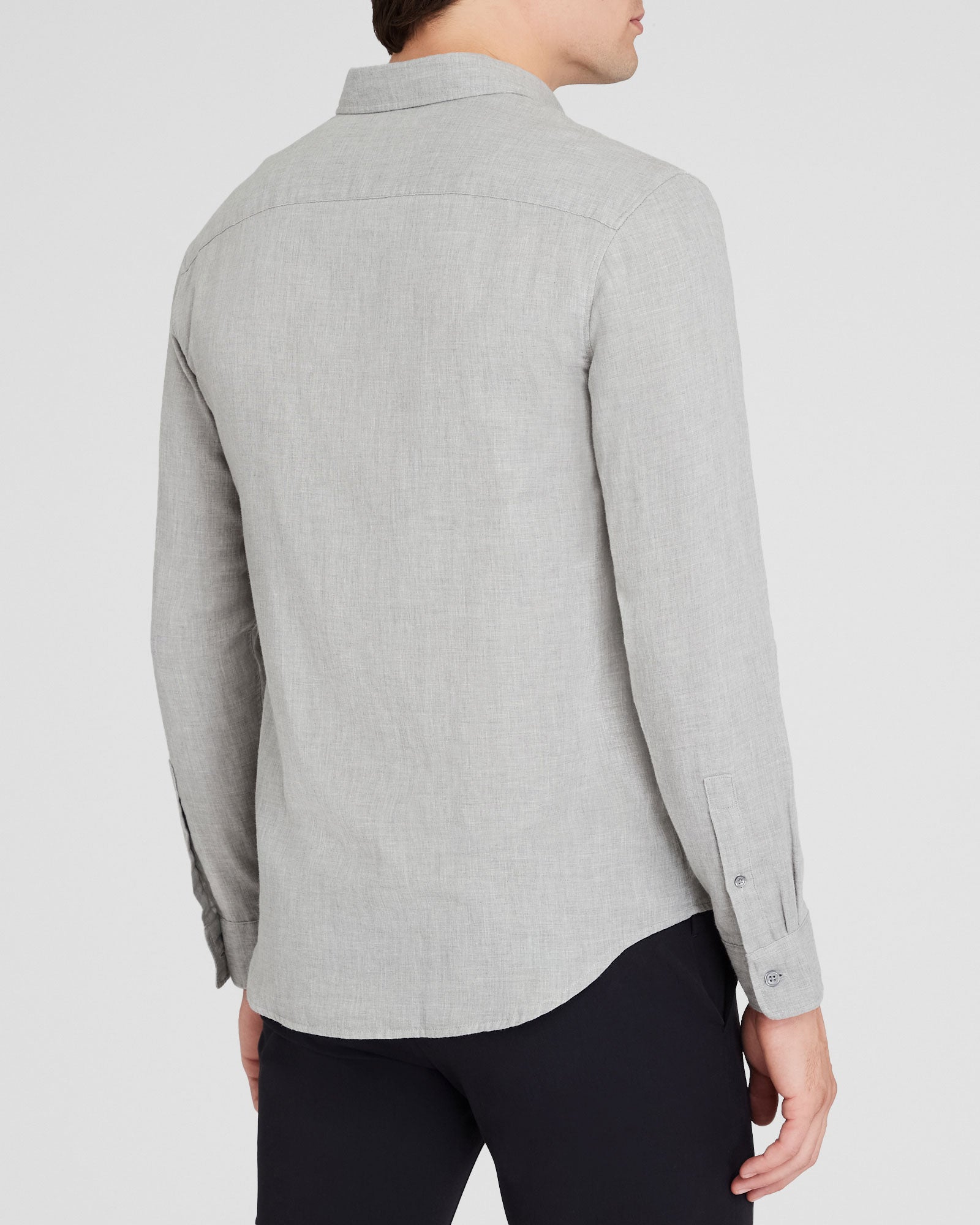 CLUB MONACO - Lightweight Doubleface Long-Sleeve Shirt - Medium Grey