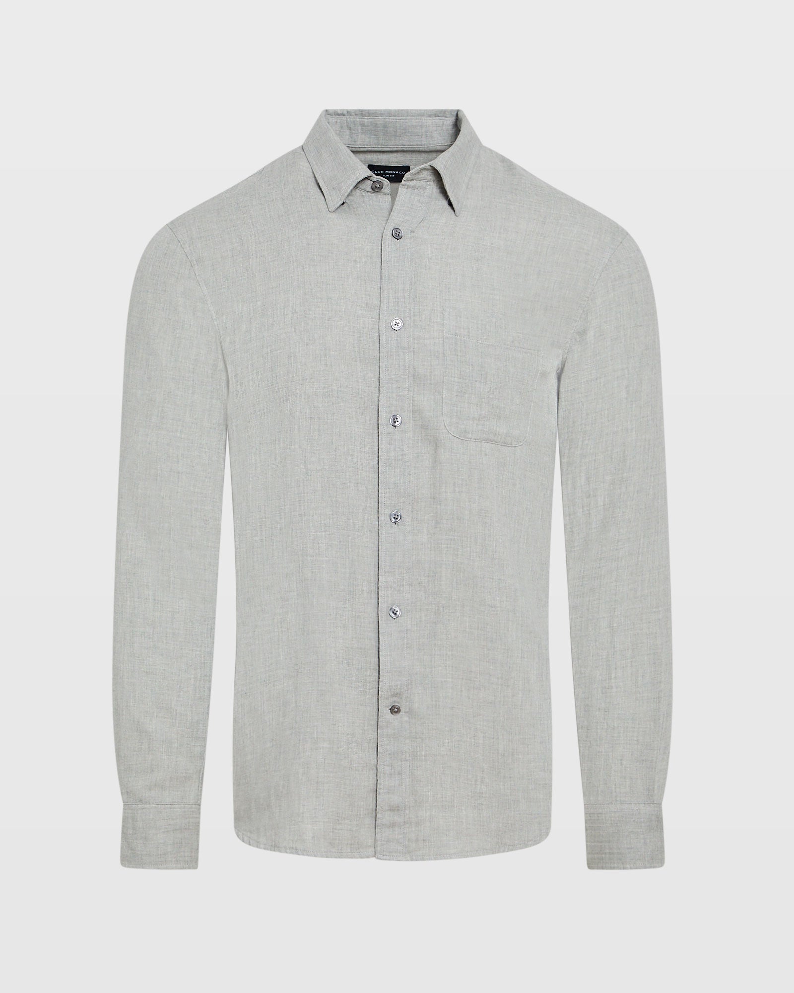 CLUB MONACO - Lightweight Doubleface Long-Sleeve Shirt - Medium Grey