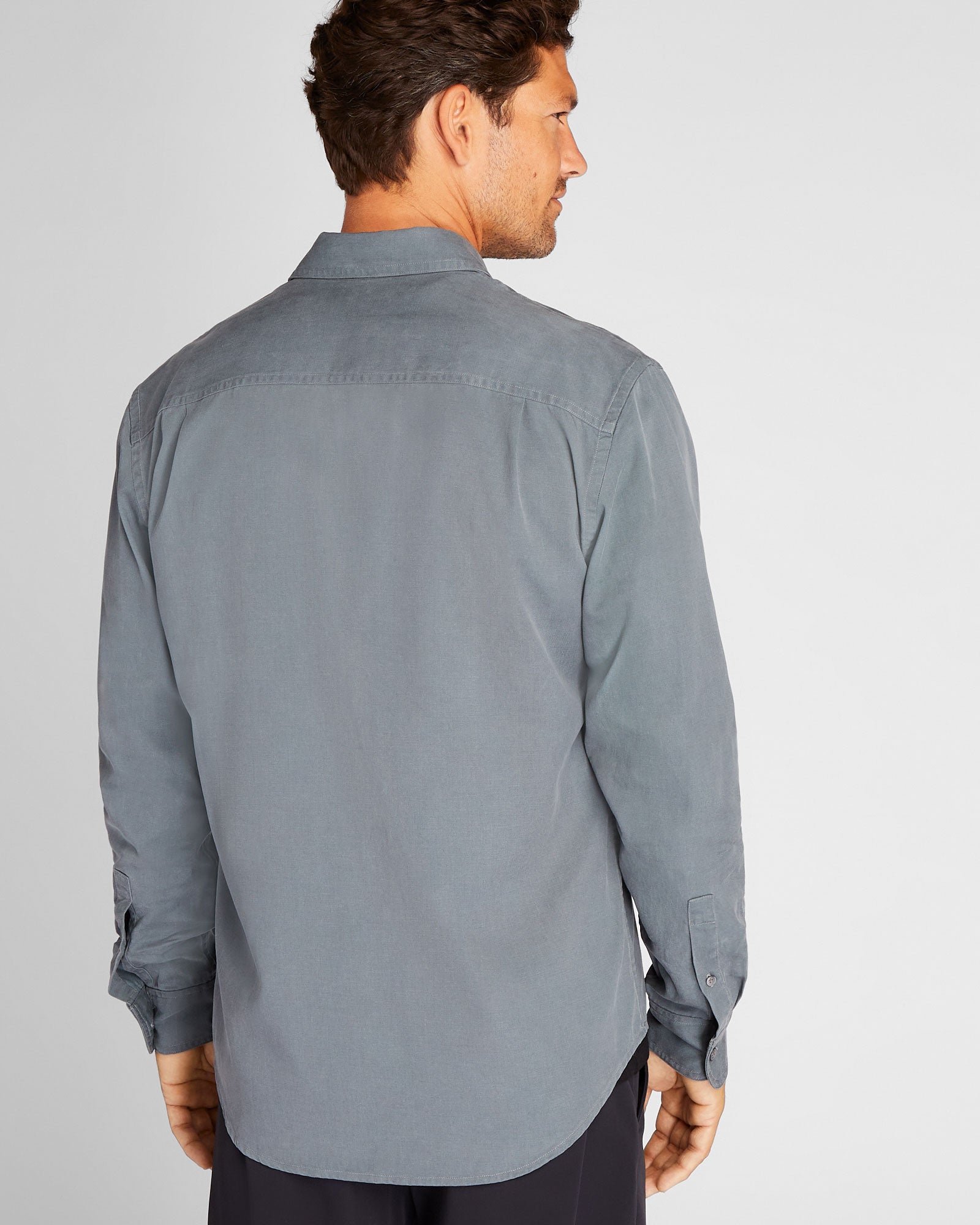 CLUB MONACO - Soft Twill Utility Shirt - Blue