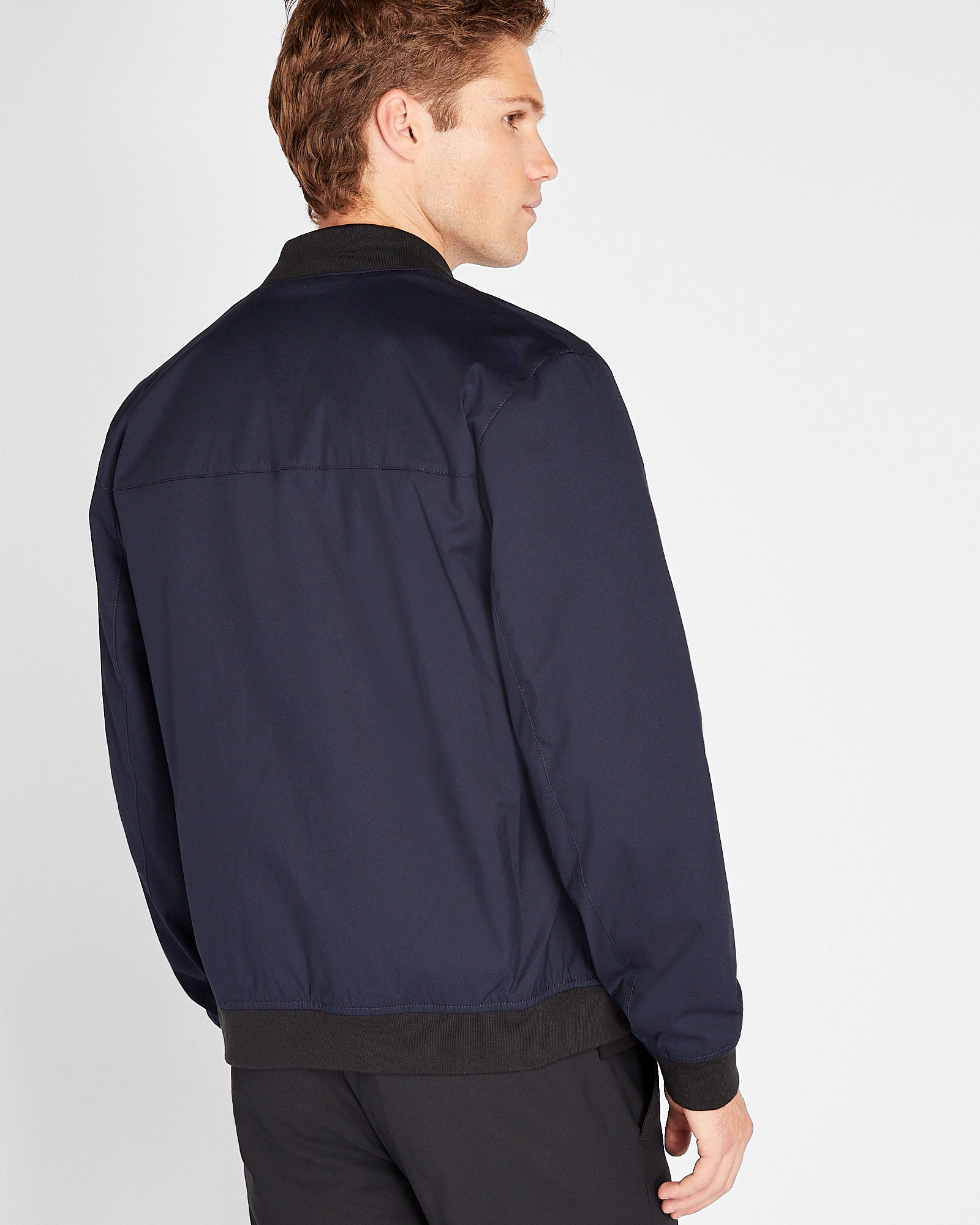 CLUB MONACO - Refined Bomber Jacket - Navy