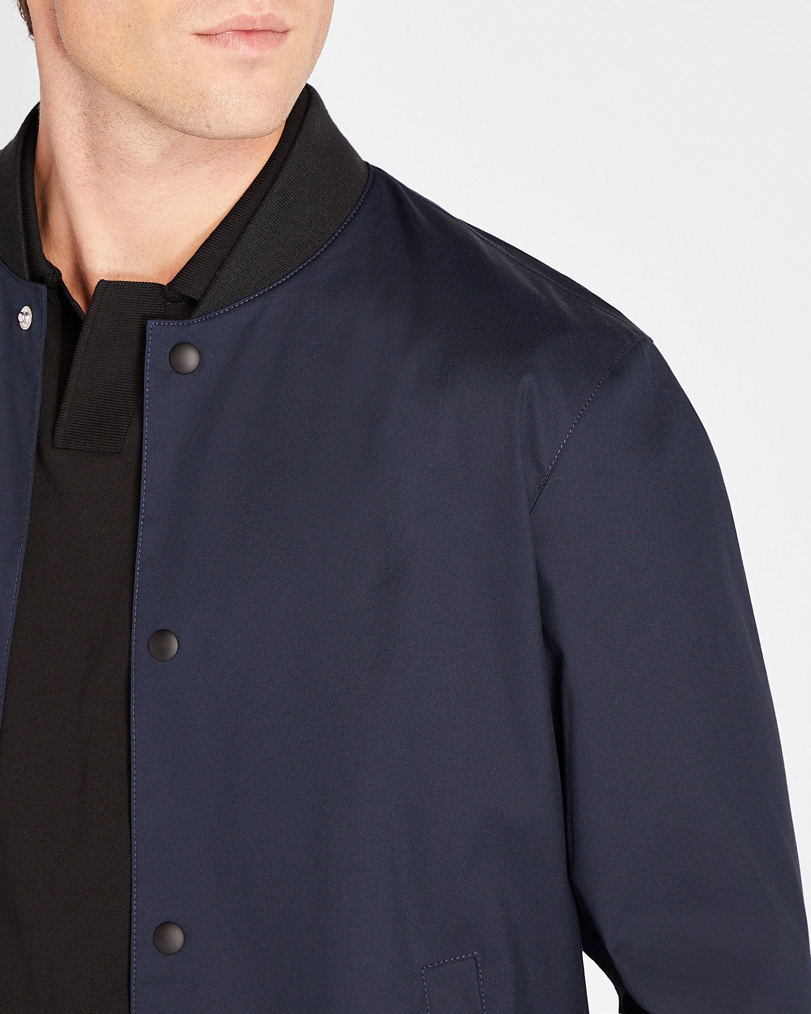 CLUB MONACO - Refined Bomber Jacket - Navy