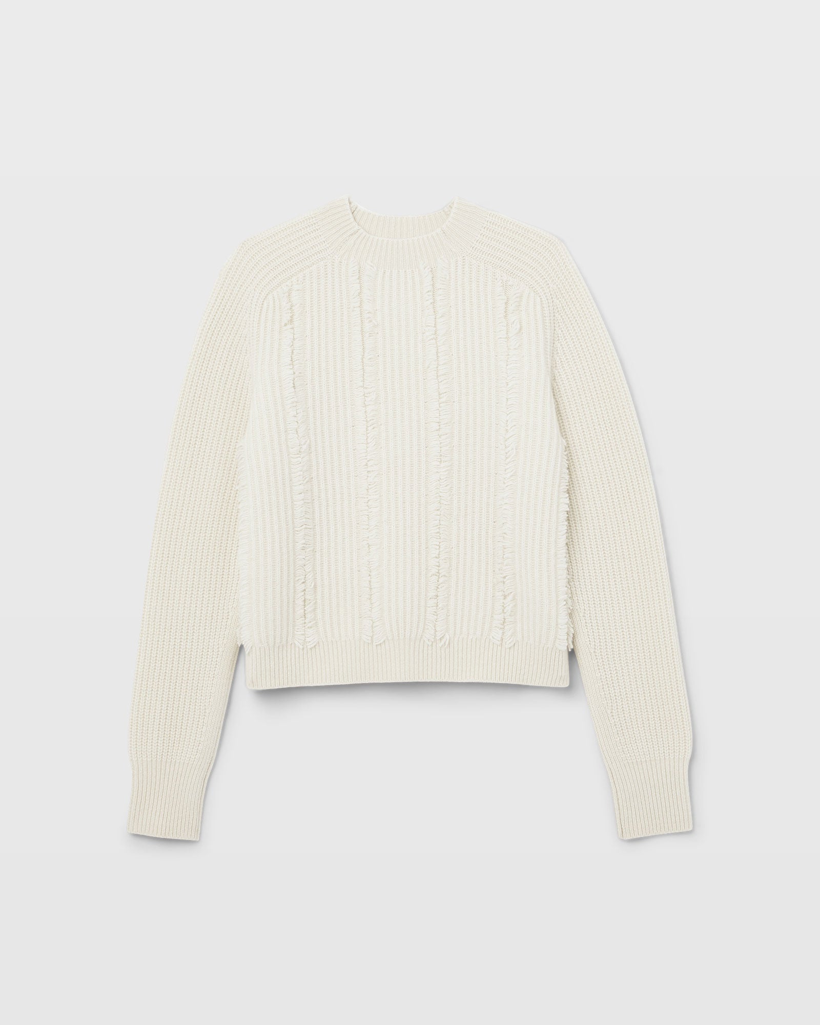 CLUB MONACO - Chandail en cachemire à franges - Mélange d'ivoire