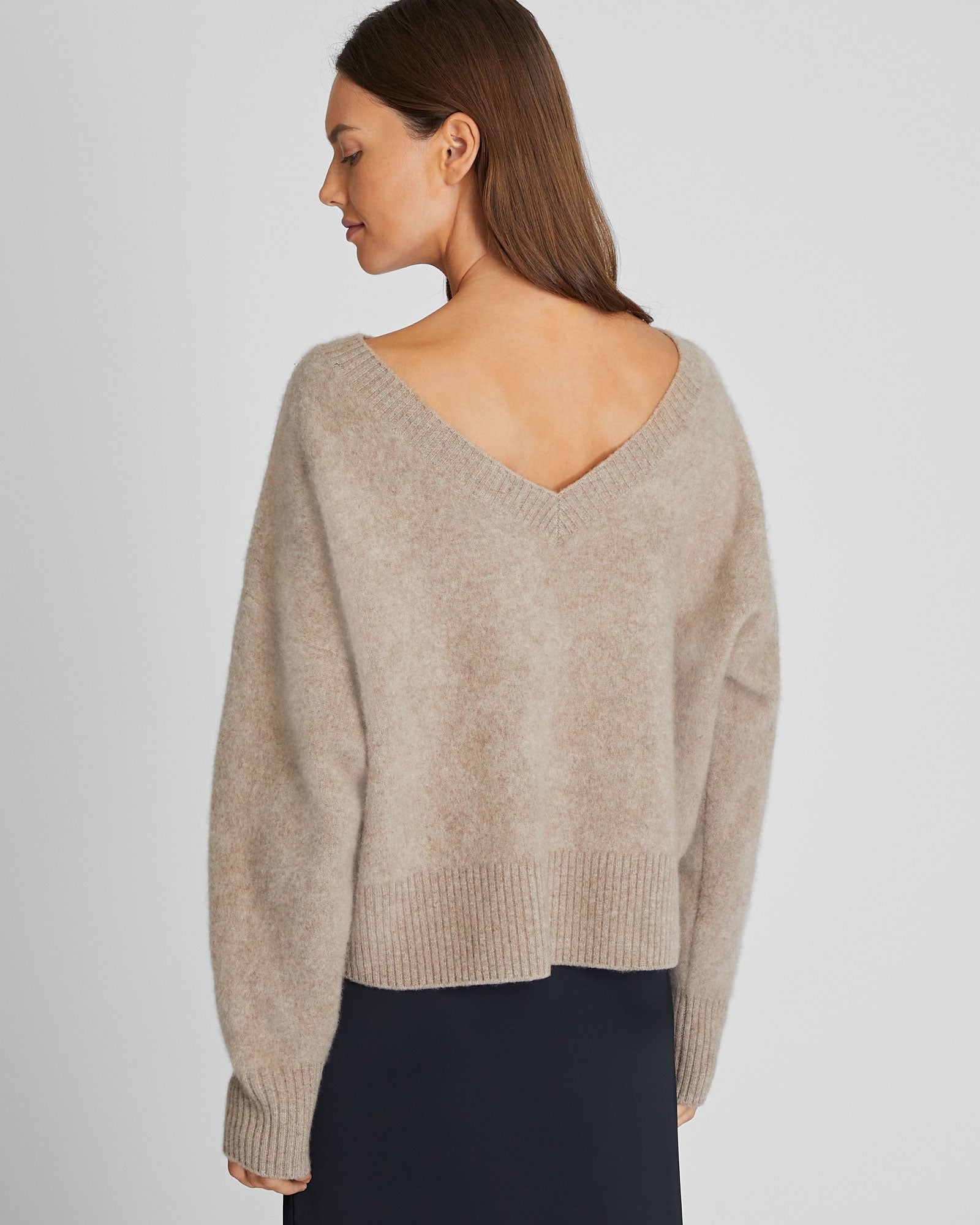 CLUB MONACO - Chandail en cachemire brossé - Taupe