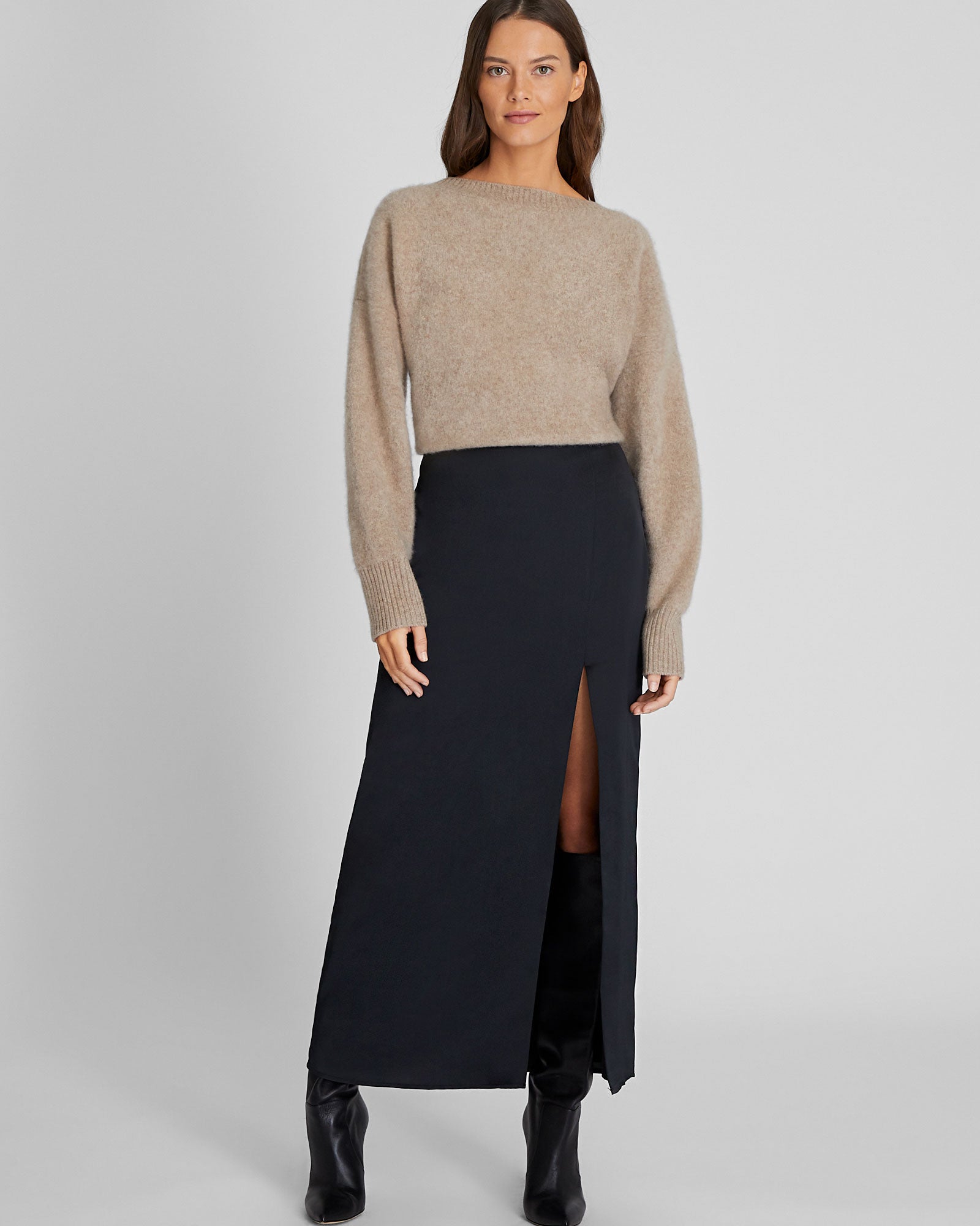 CLUB MONACO - Chandail en cachemire brossé - Taupe
