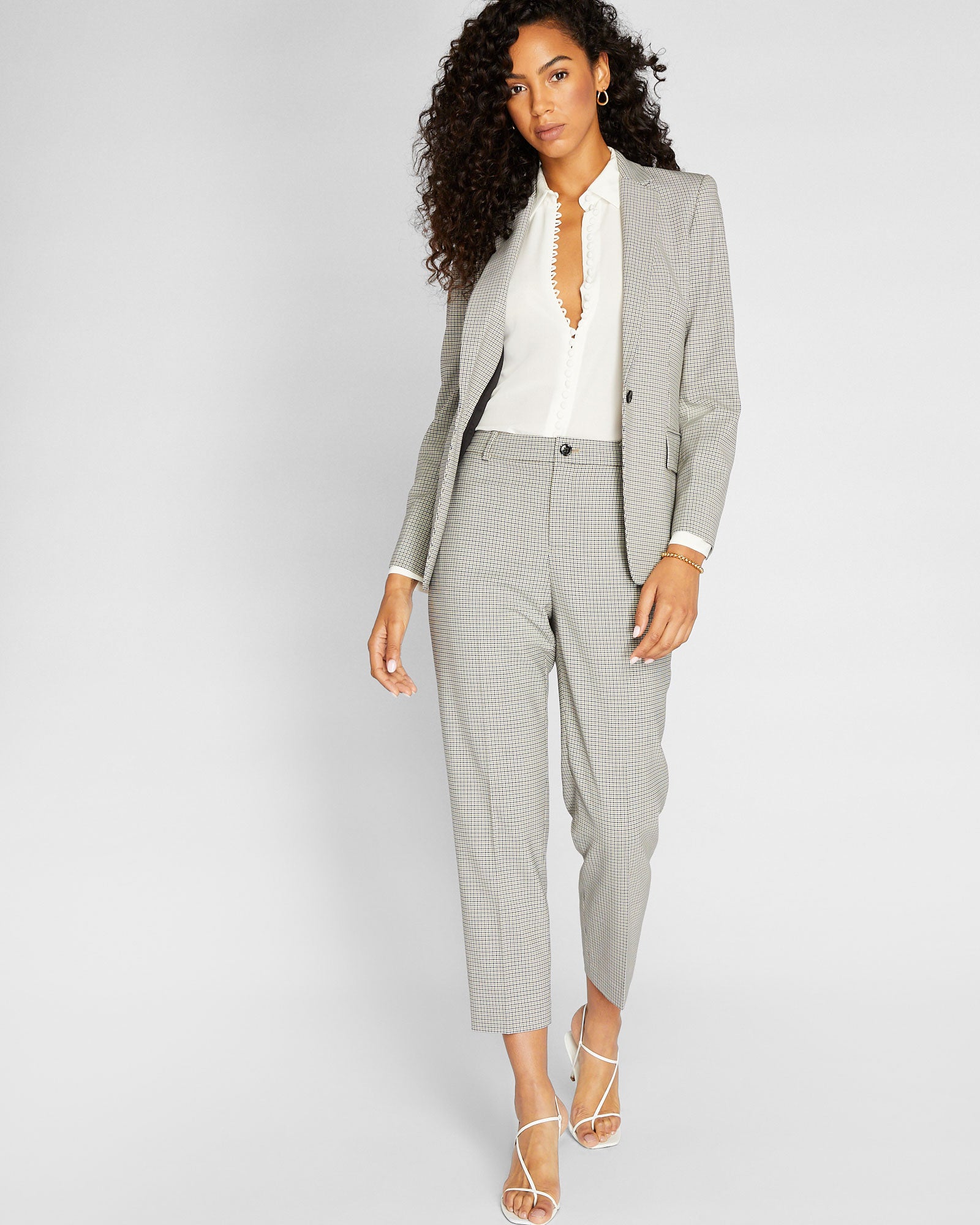 CLUB MONACO - Plaid Borrem Pant - Fennel