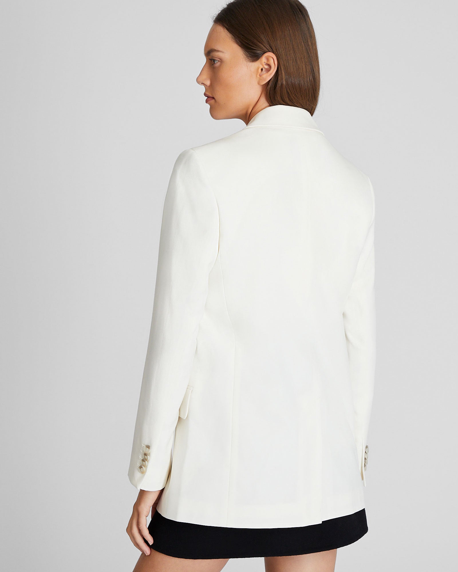 CLUB MONACO - Lightweight Wool Relaxed Double Breasted Blazer - Off White