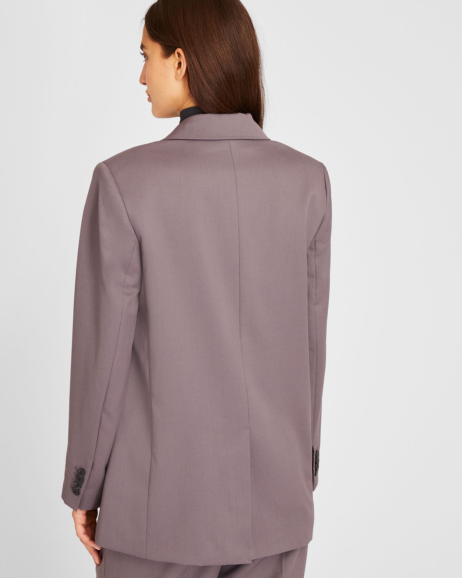CLUB MONACO - Blazer décontracté en laine légère - Violet foncé