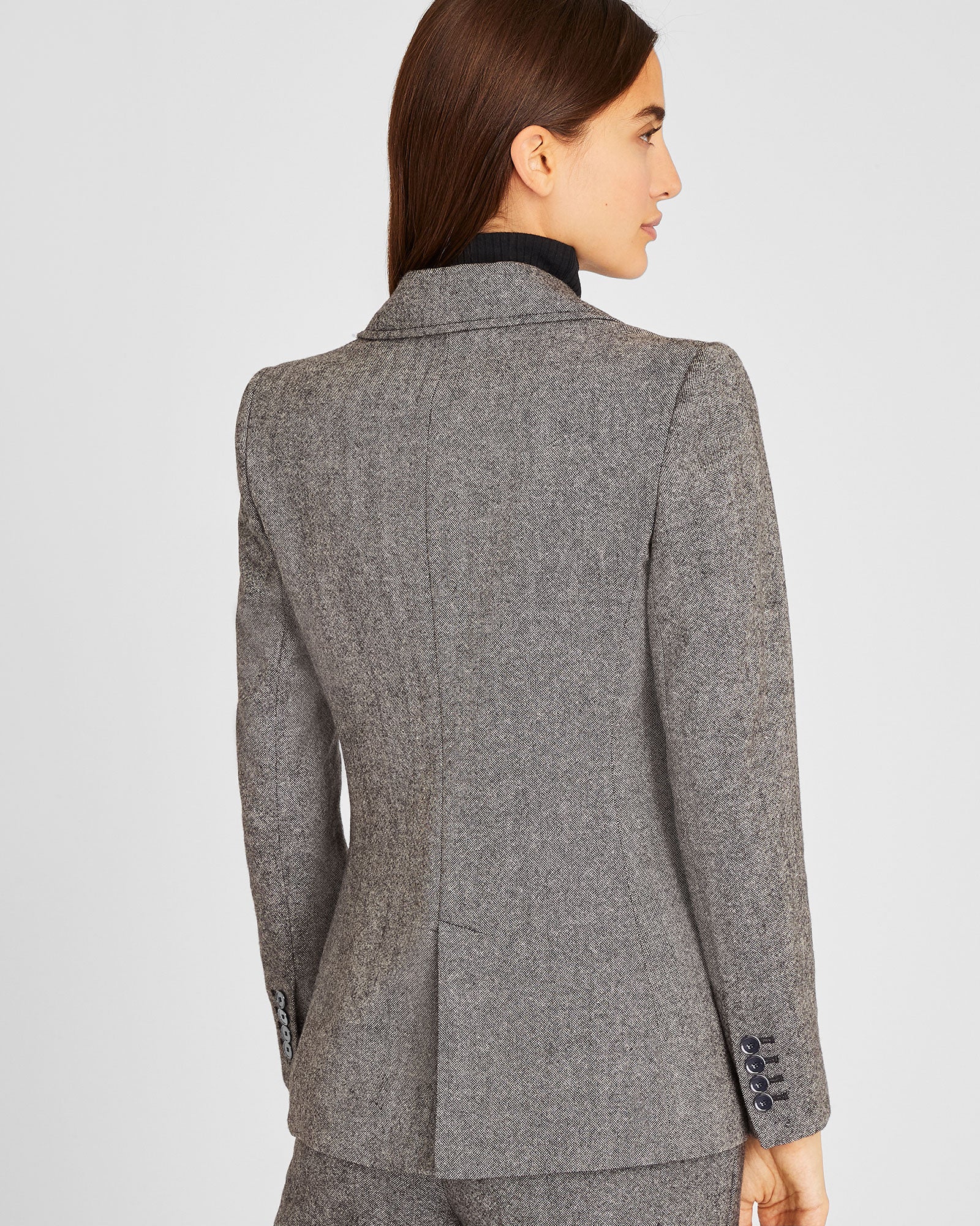 CLUB MONACO - Textured Patch Pocket Blazer - Black Cream