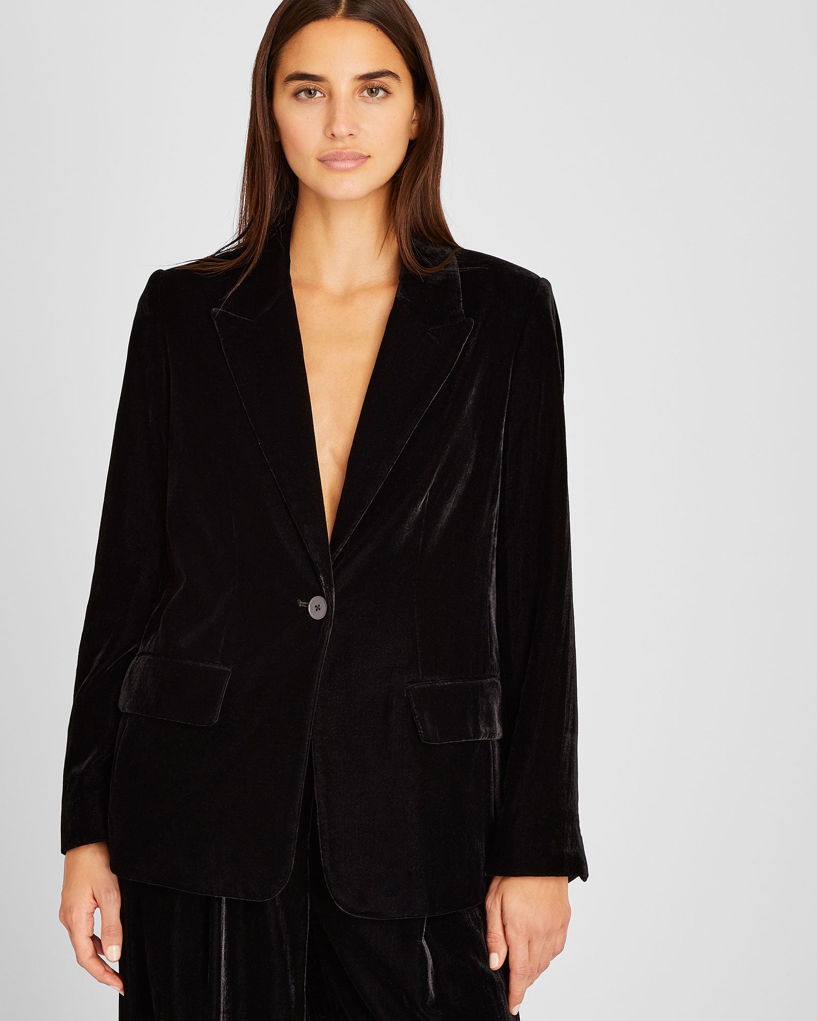 CLUB MONACO - Blazer Gaios en velours - Noir