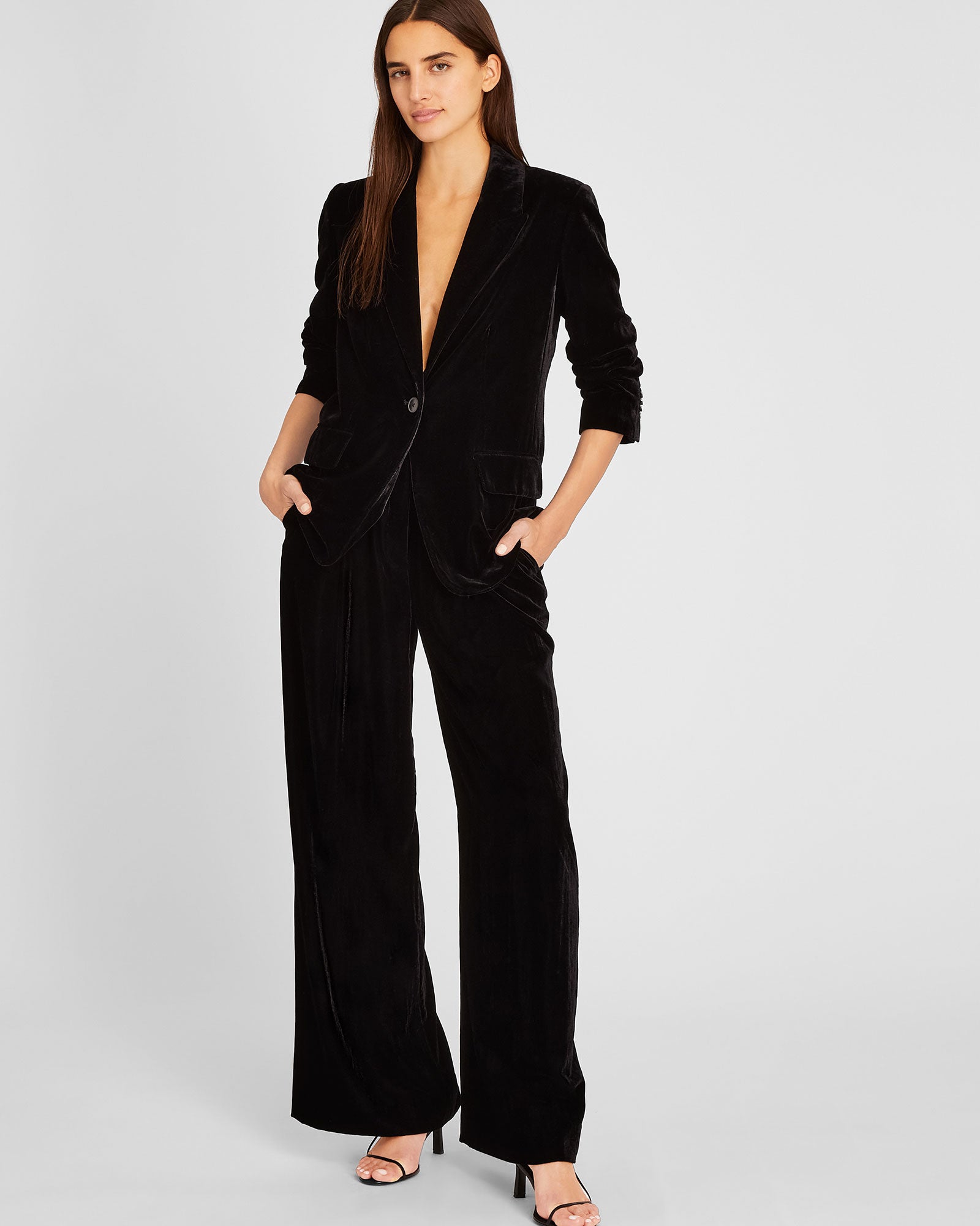 CLUB MONACO - Blazer Gaios en velours - Noir