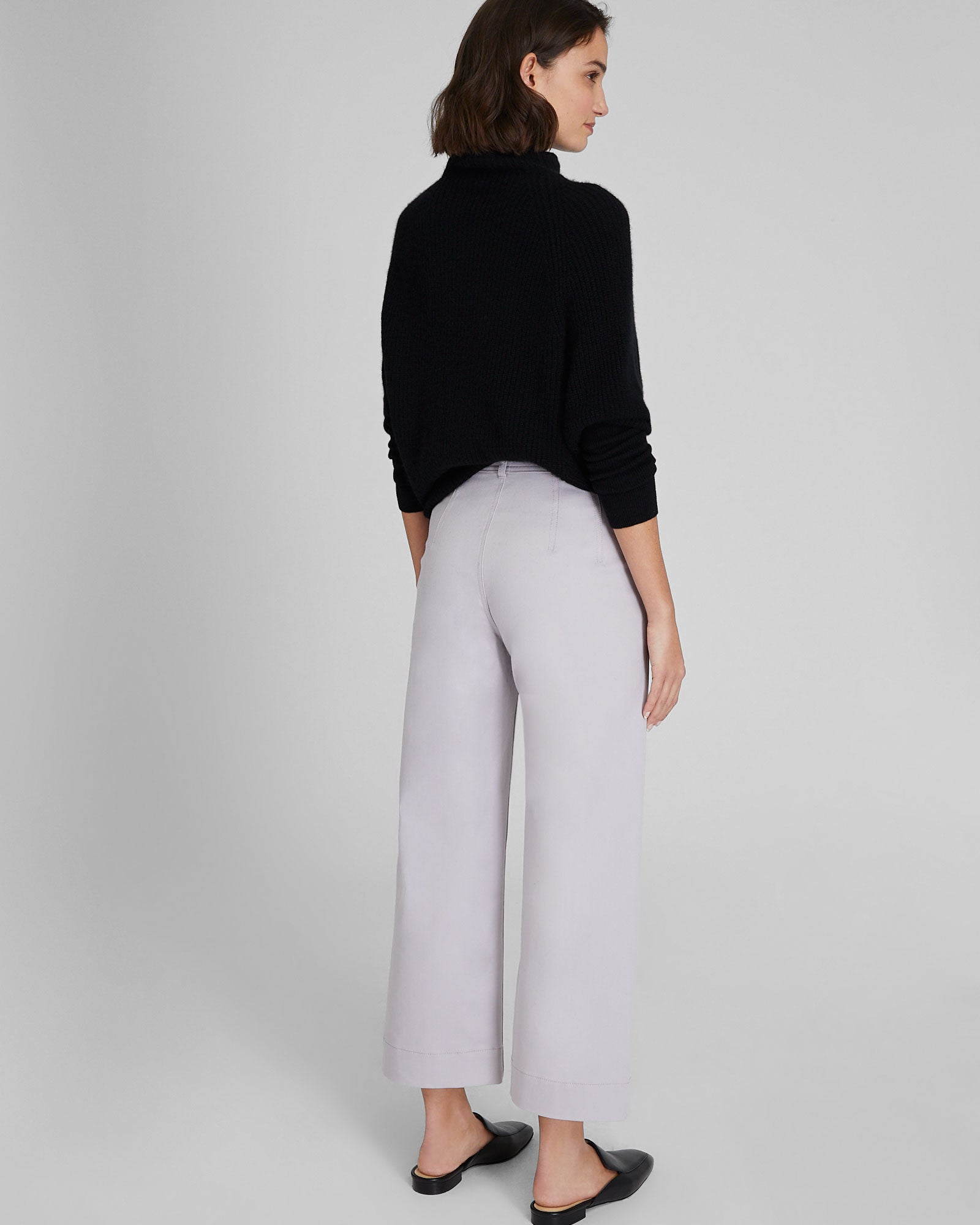 CLUB MONACO - High Rise Cropped Twill Pant - Lavender