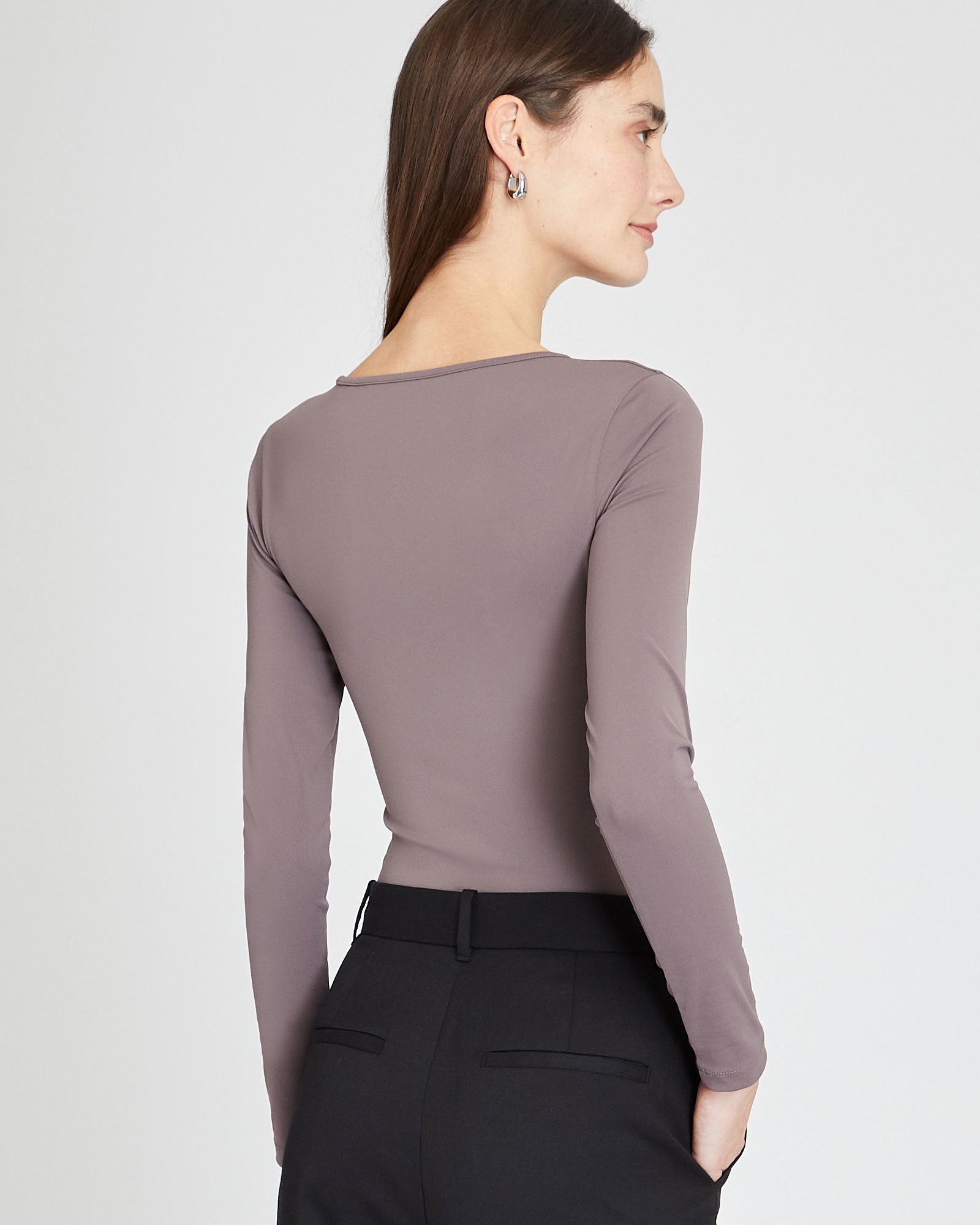 CLUB MONACO - Maillot à manches longues - Brun