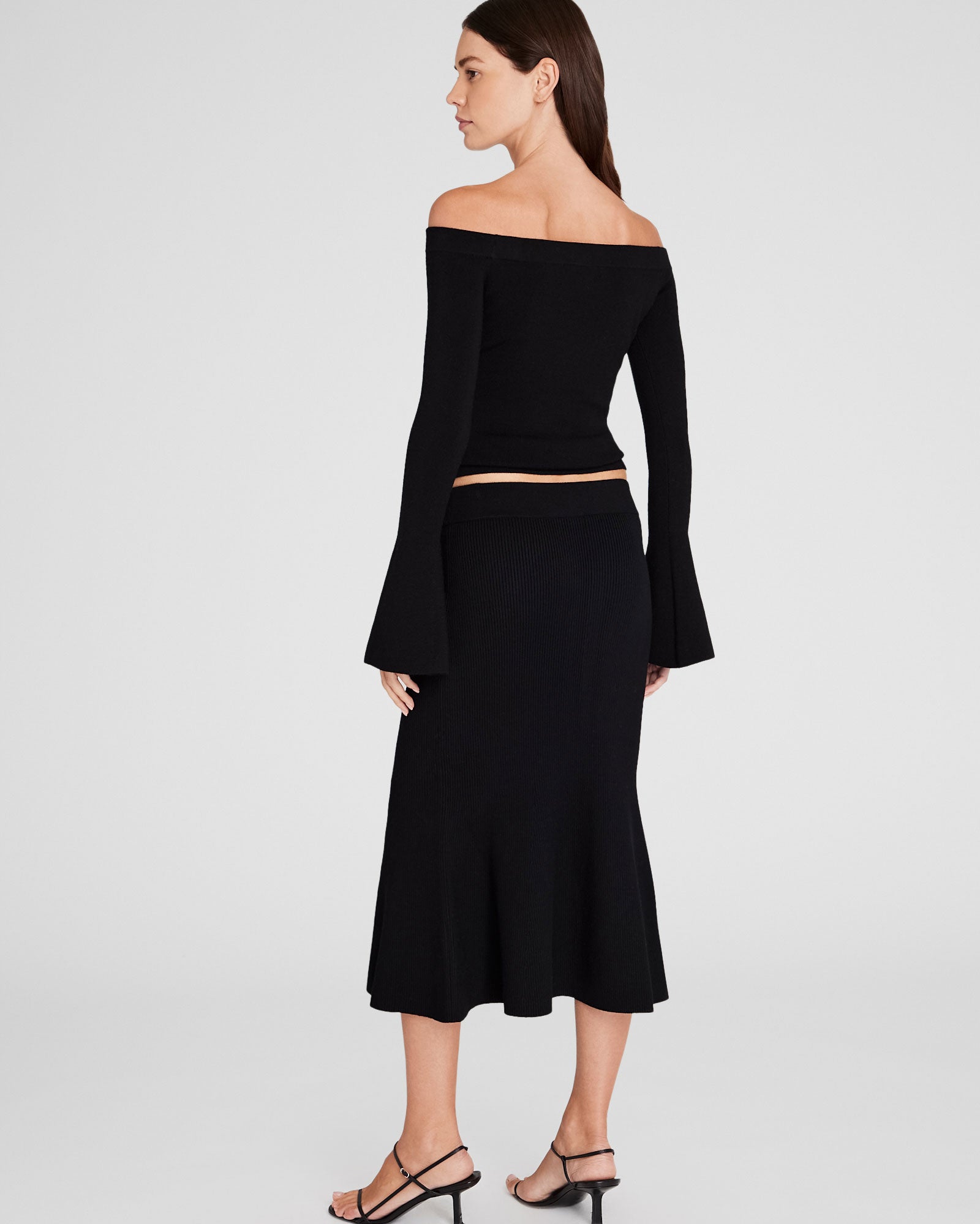 CLUB MONACO - Jupe chandail plissée - Noir