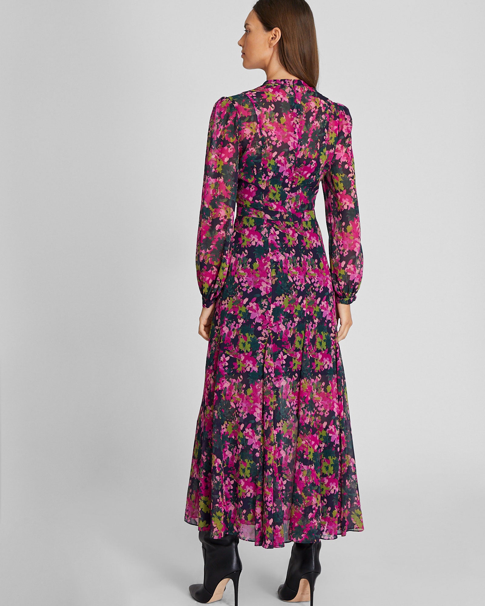 CLUB MONACO - Floral Print Maxi Dress - Pink Mix
