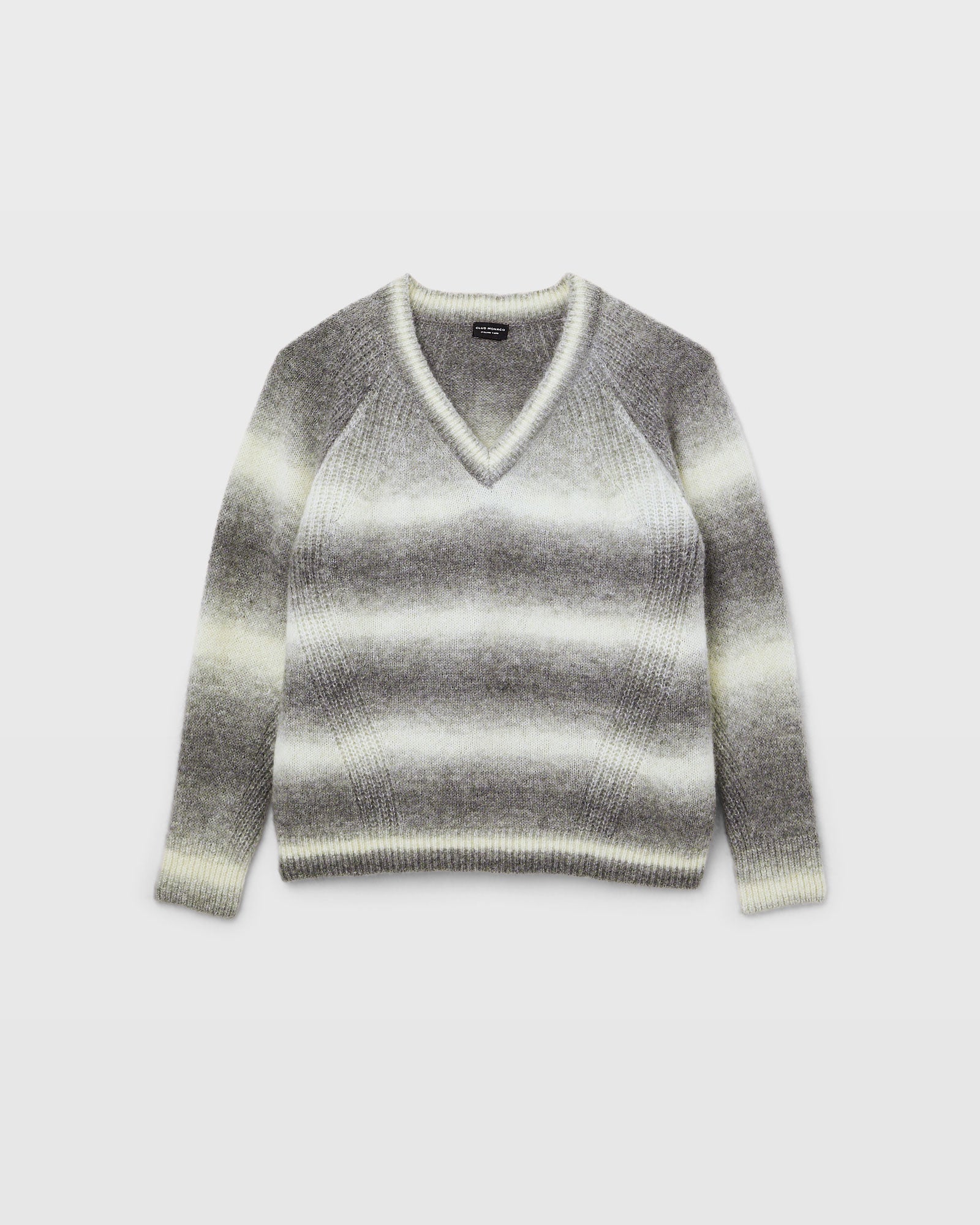 CLUB MONACO - Chandail à col en V en cachemire - Mélange Gris