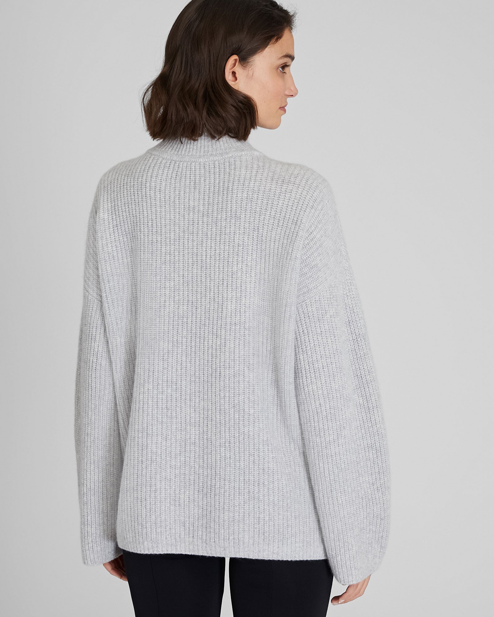 CLUB MONACO - Chandail en cachemire décontracté - Gris Chiné Clair