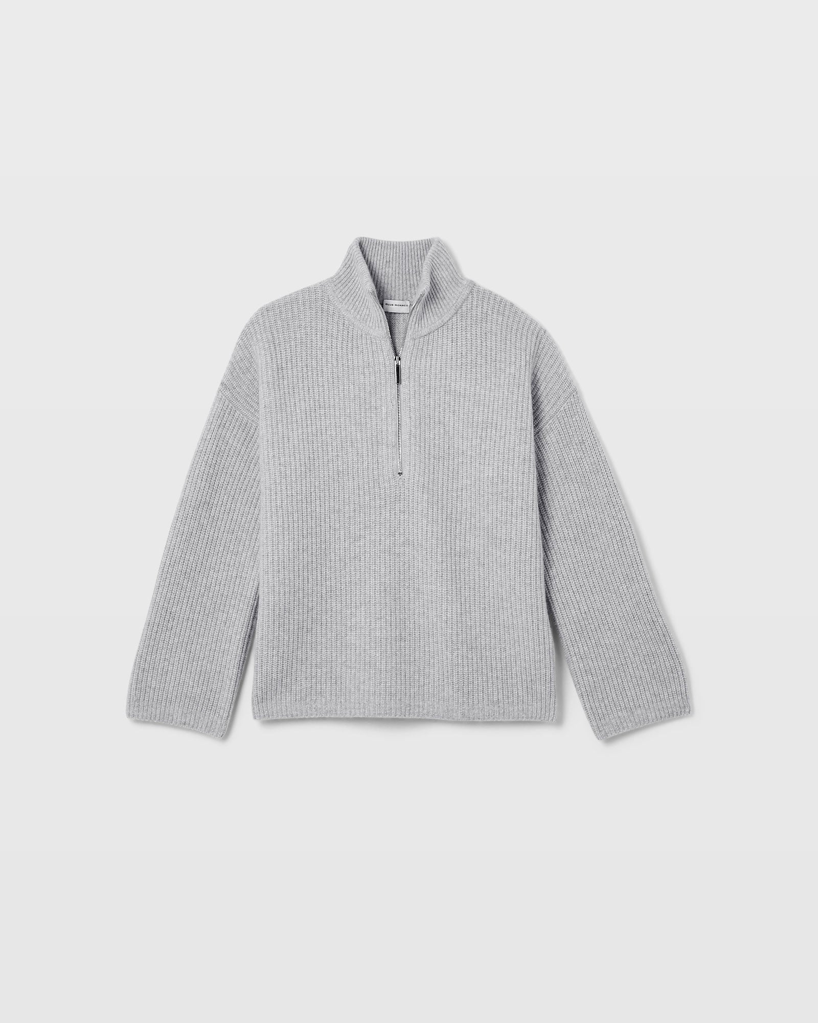 CLUB MONACO - Chandail en cachemire décontracté - Gris Chiné Clair