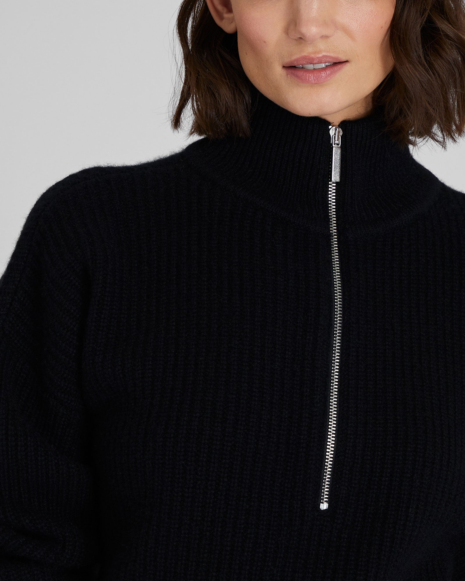 CLUB MONACO - Relaxed Cashmere Quarter-Zip Sweater - Black