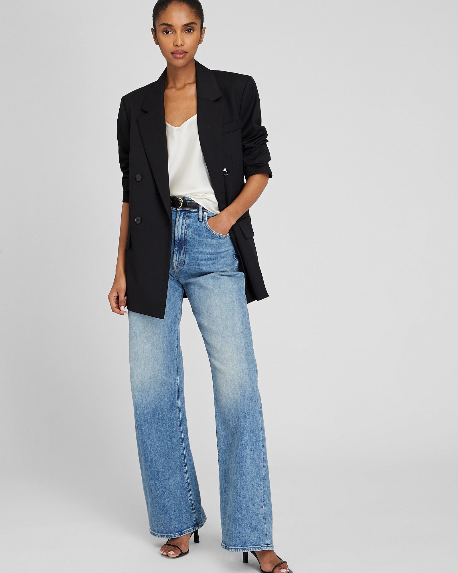 CLUB MONACO - Camisole en soie charmeuse - Blanc