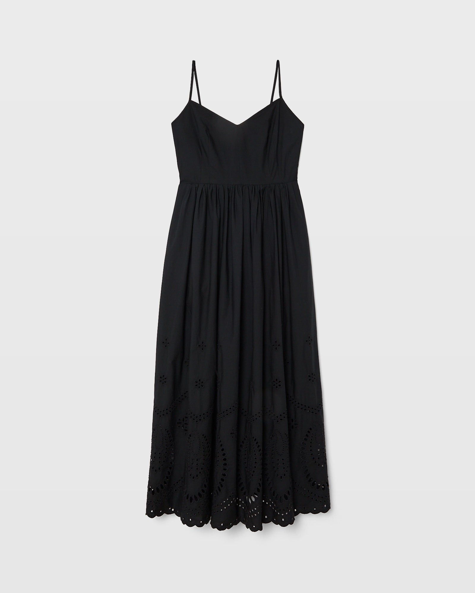 CLUB MONACO - Embroidered Eyelet Maxi Dress - Black