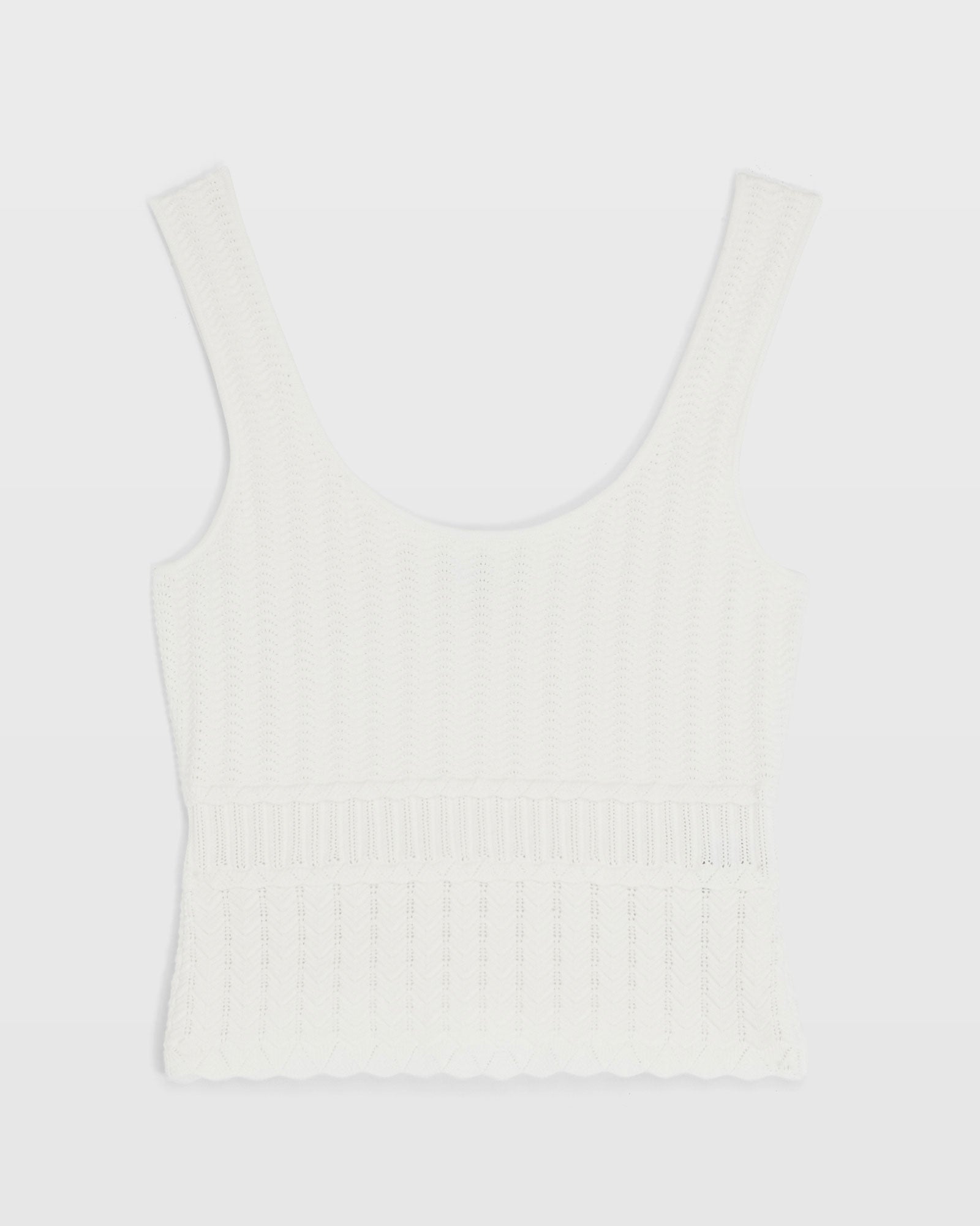 CLUB MONACO - Mixed Stitch Tank - White