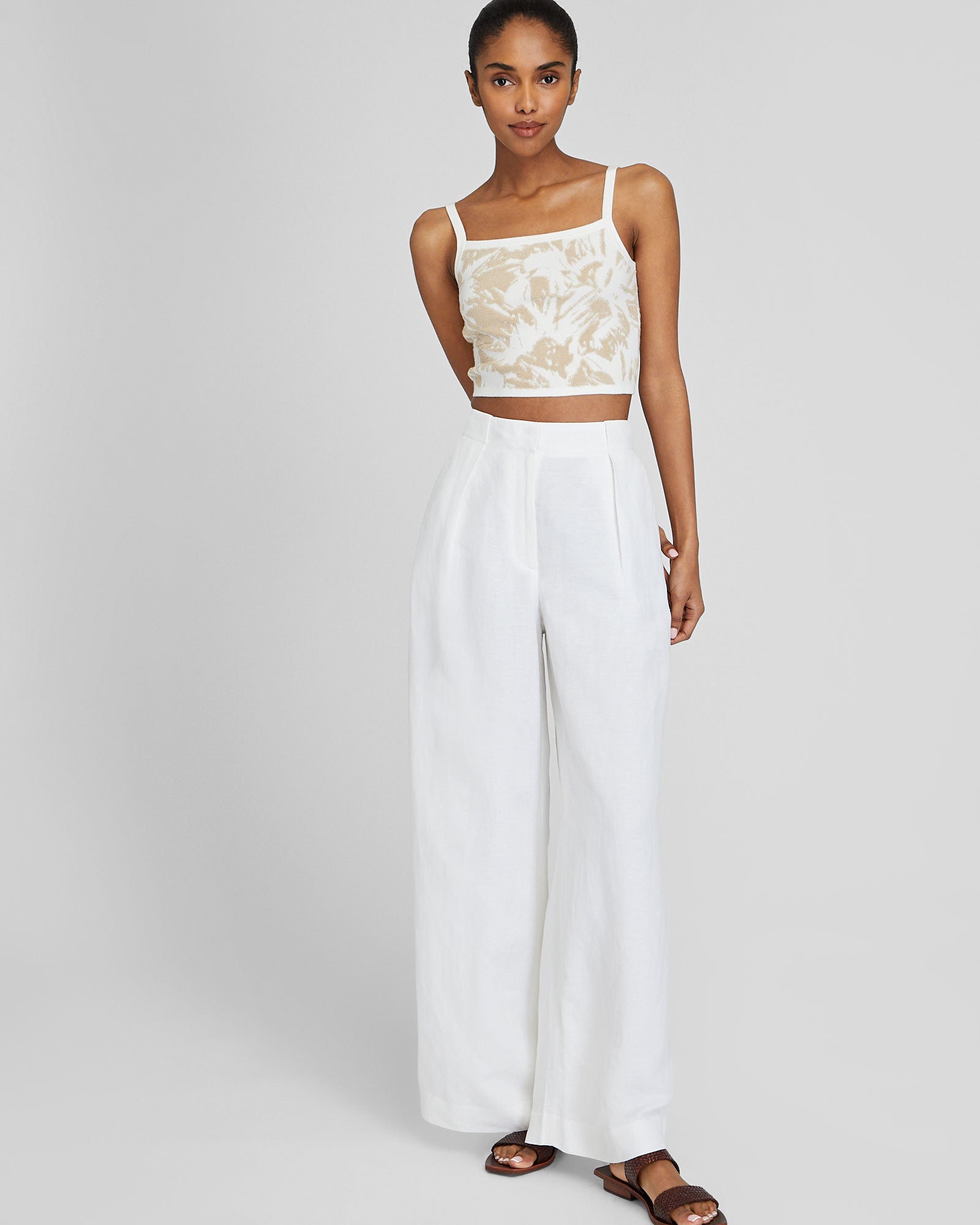 CLUB MONACO - Débardeur chandail en jacquard - Base de flocons d'avoine