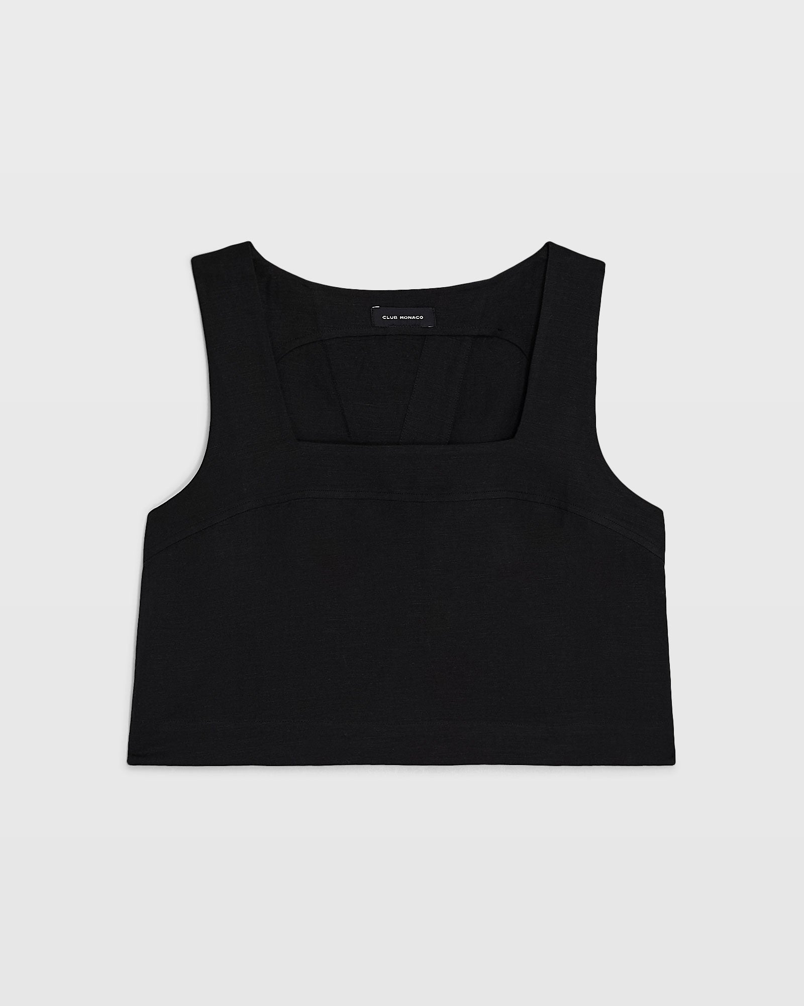 CLUB MONACO - Haut sans manches en lin - Noir