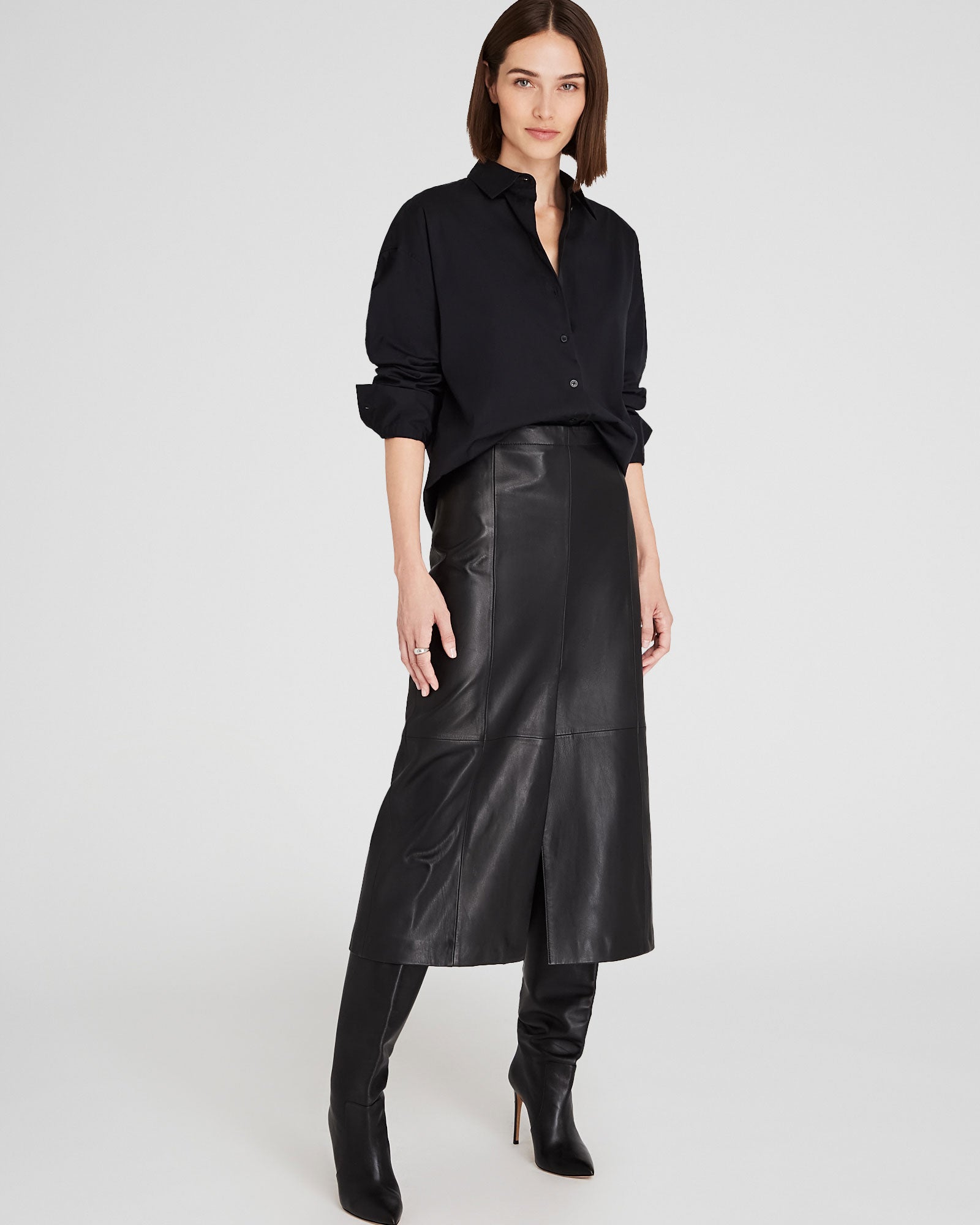 CLUB MONACO - Classic Cotton Button-Down Shirt - Black