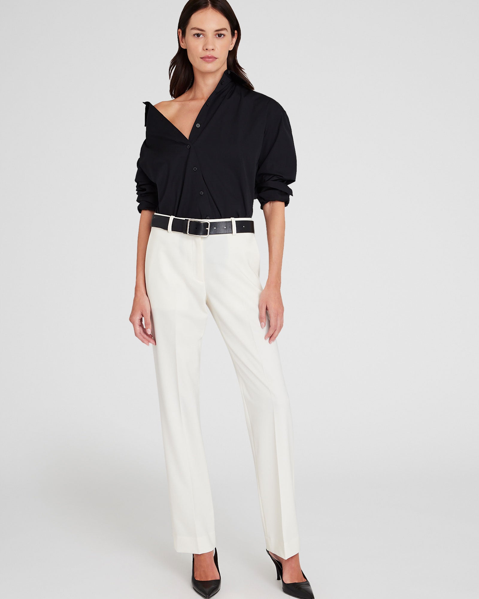 CLUB MONACO - Classic Cotton Button-Down Shirt - Black