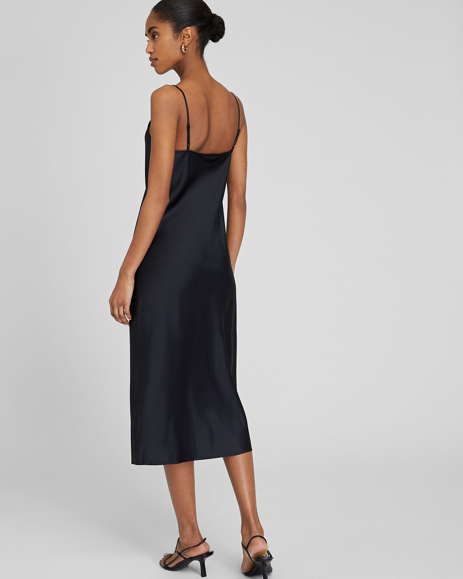 CLUB MONACO - Robe à enfiler en charmeuse de soie - Noir