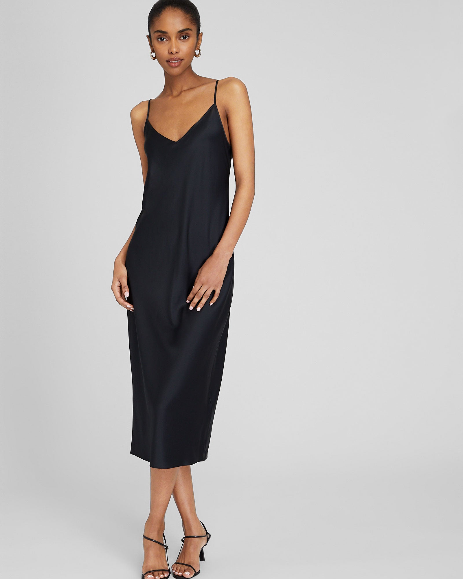 CLUB MONACO - Robe à enfiler en charmeuse de soie - Noir