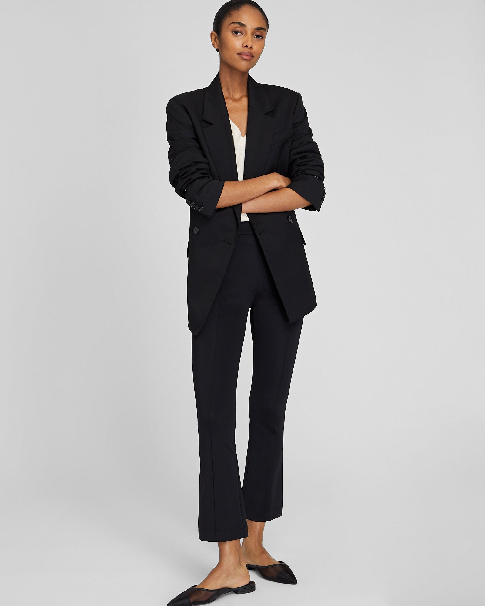 CLUB MONACO - Kick Crop Scuba Pant - Black