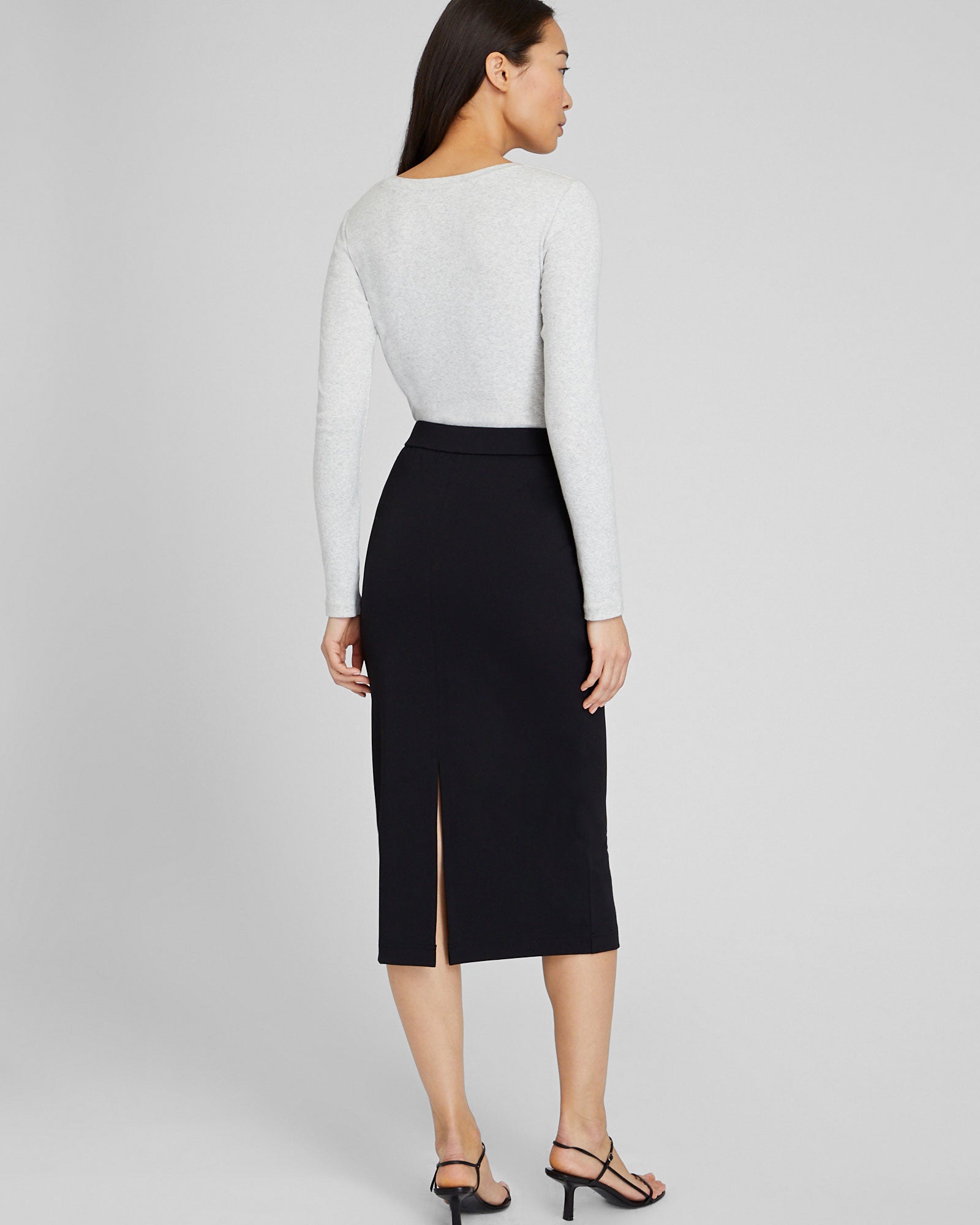 CLUB MONACO - Longline Pencil Skirt - Black