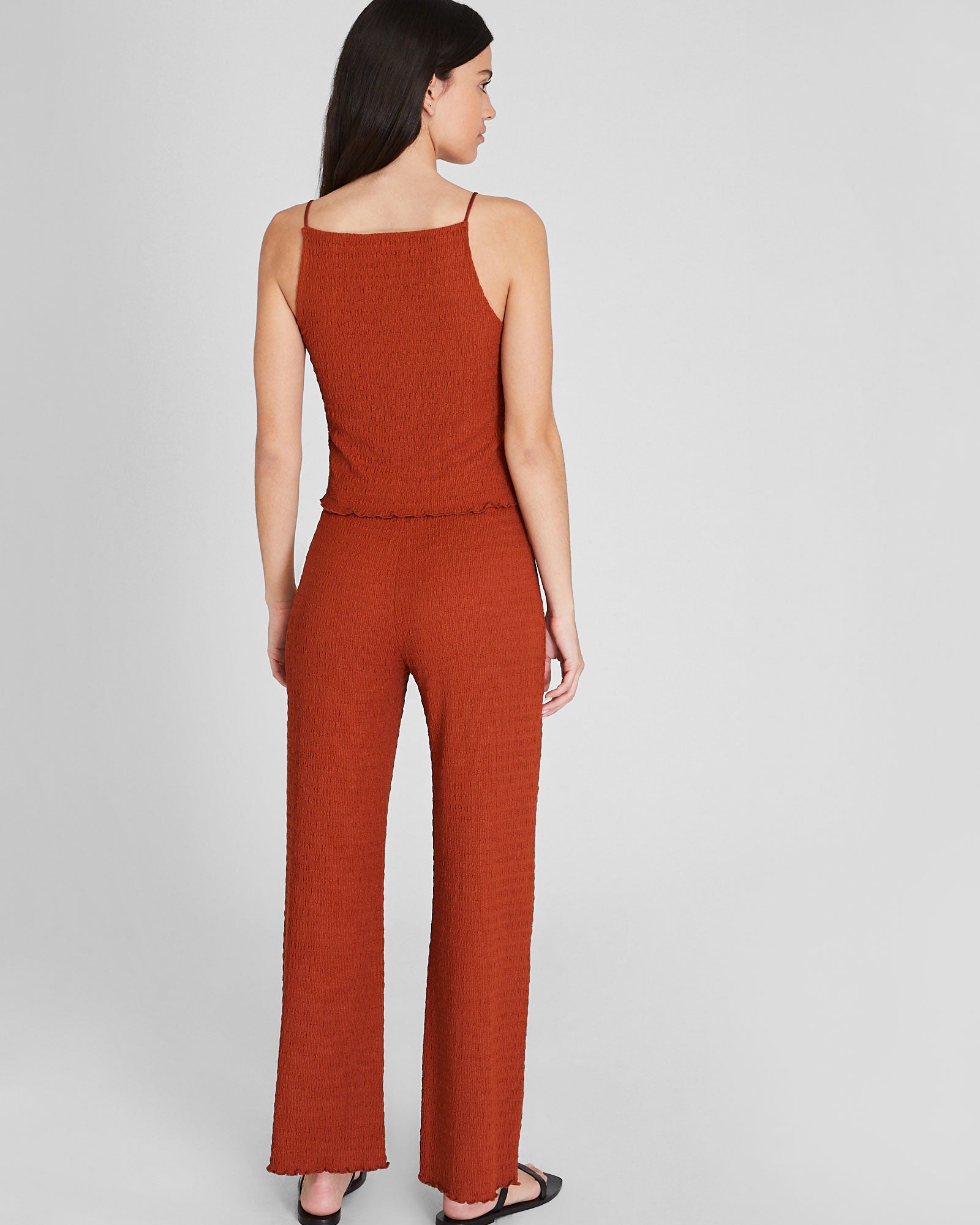 CLUB MONACO - Smock Detail Pant - Terracotta