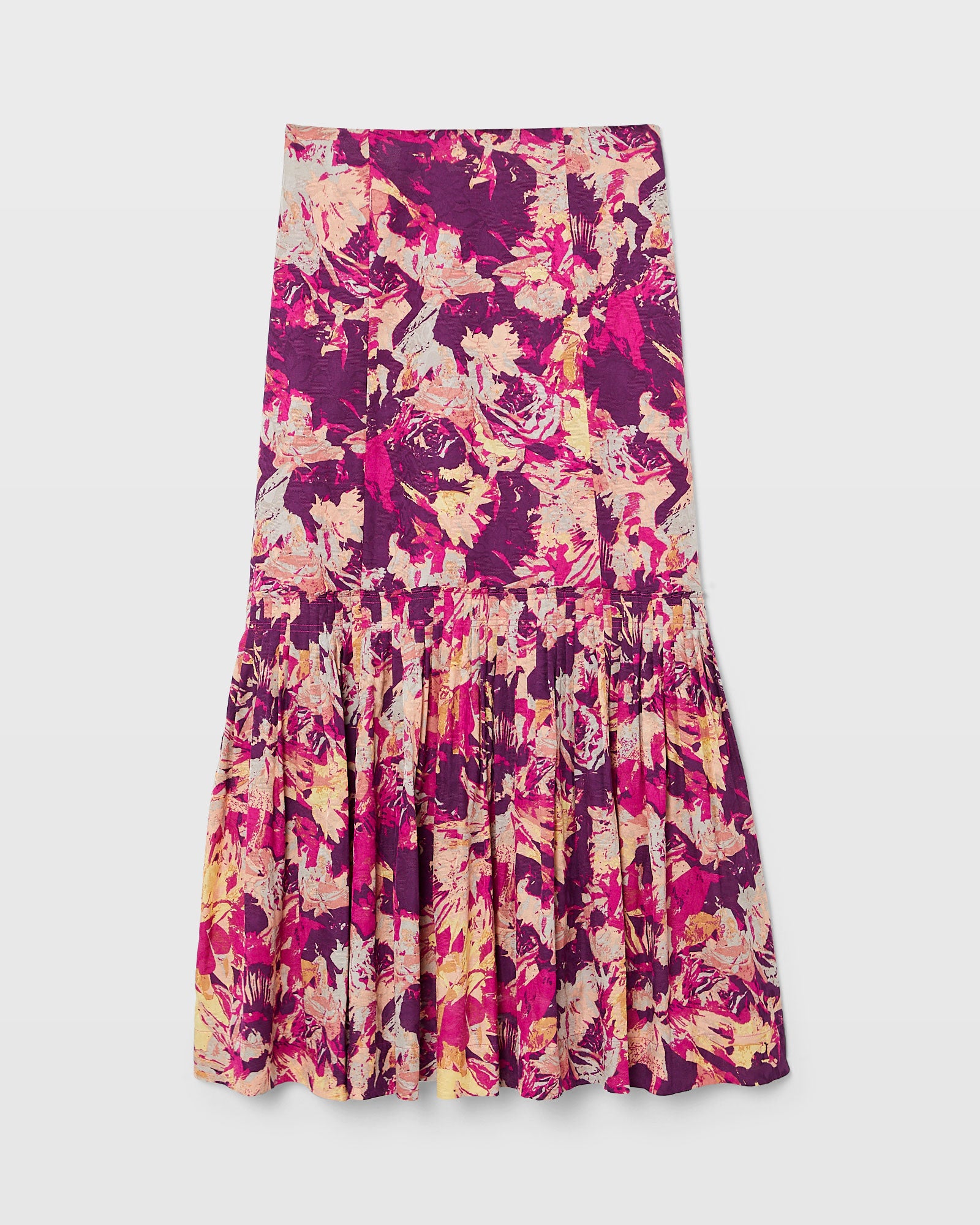 CLUB MONACO - Flounce Hem Maxi Skirt - Aster Pink