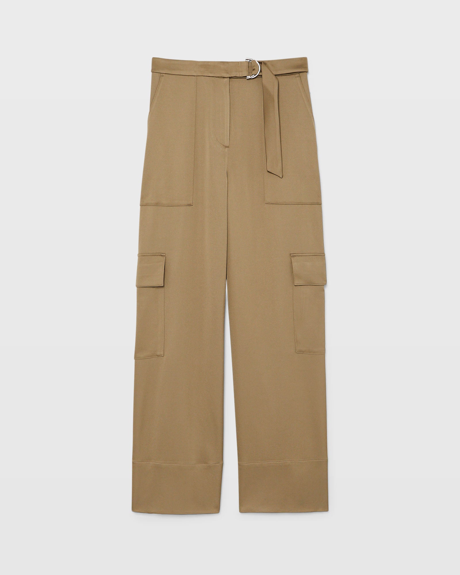 CLUB MONACO - Satin Belted Cargo Pant - Oak