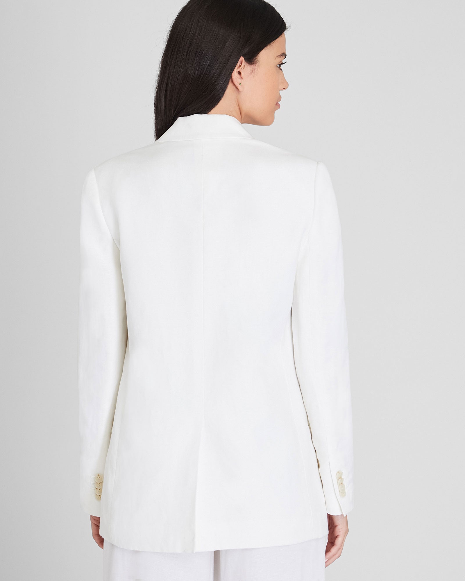 CLUB MONACO - Relaxed Single Breasted Linen-Blend Blazer - Off White