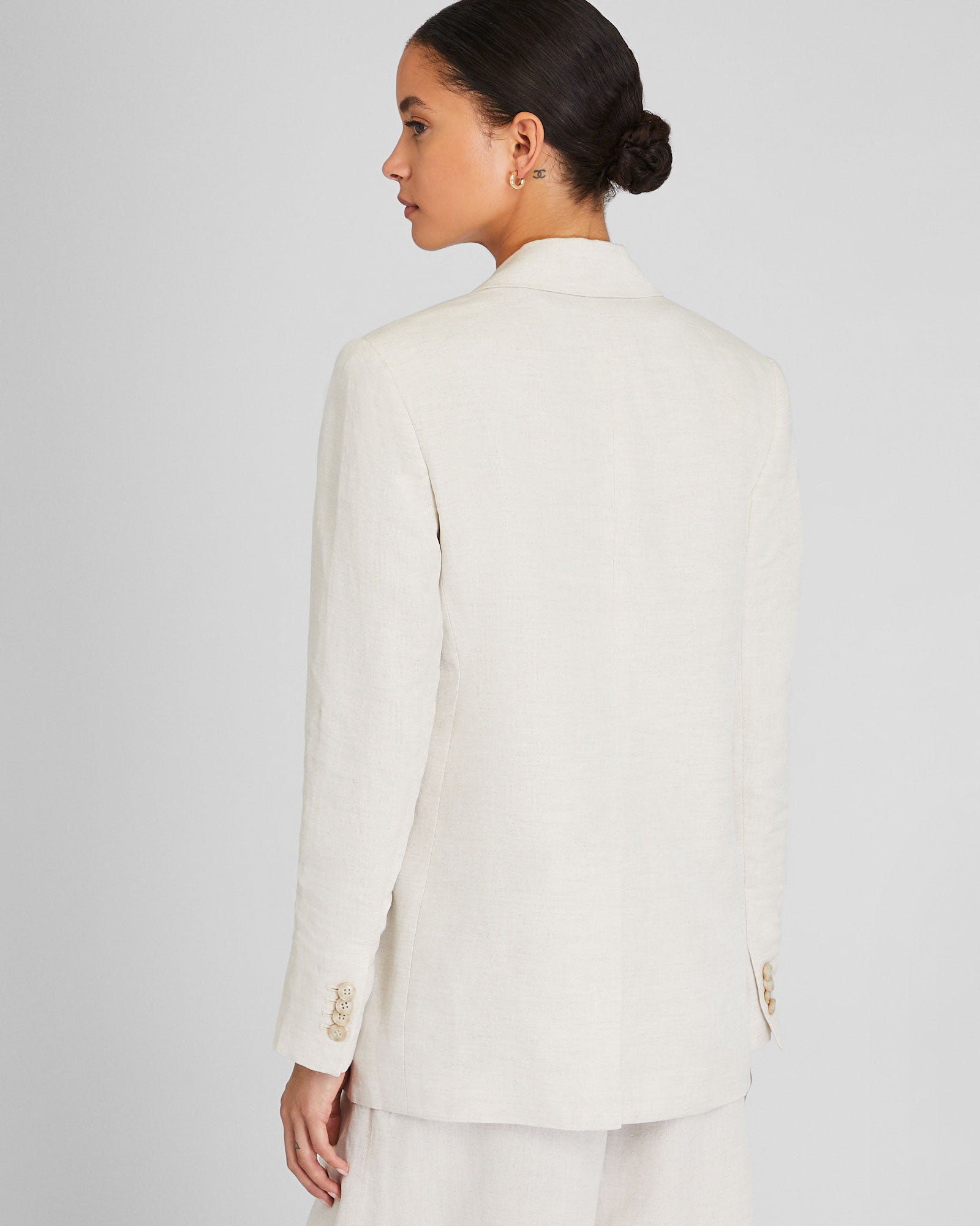 CLUB MONACO - Relaxed Single Breasted Linen-Blend Blazer - Flaxseed