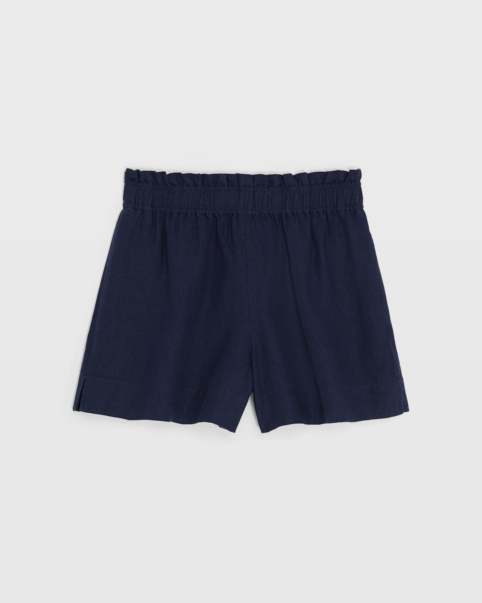 CLUB MONACO - Short à enfiler en mélange de lin - Marine