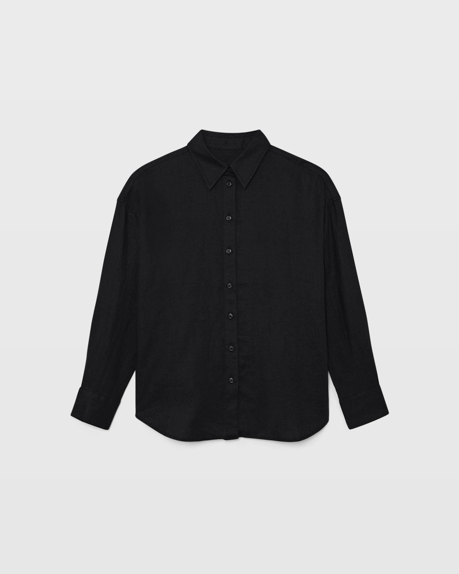 CLUB MONACO - Relaxed Linen Button-Down Shirt - Black