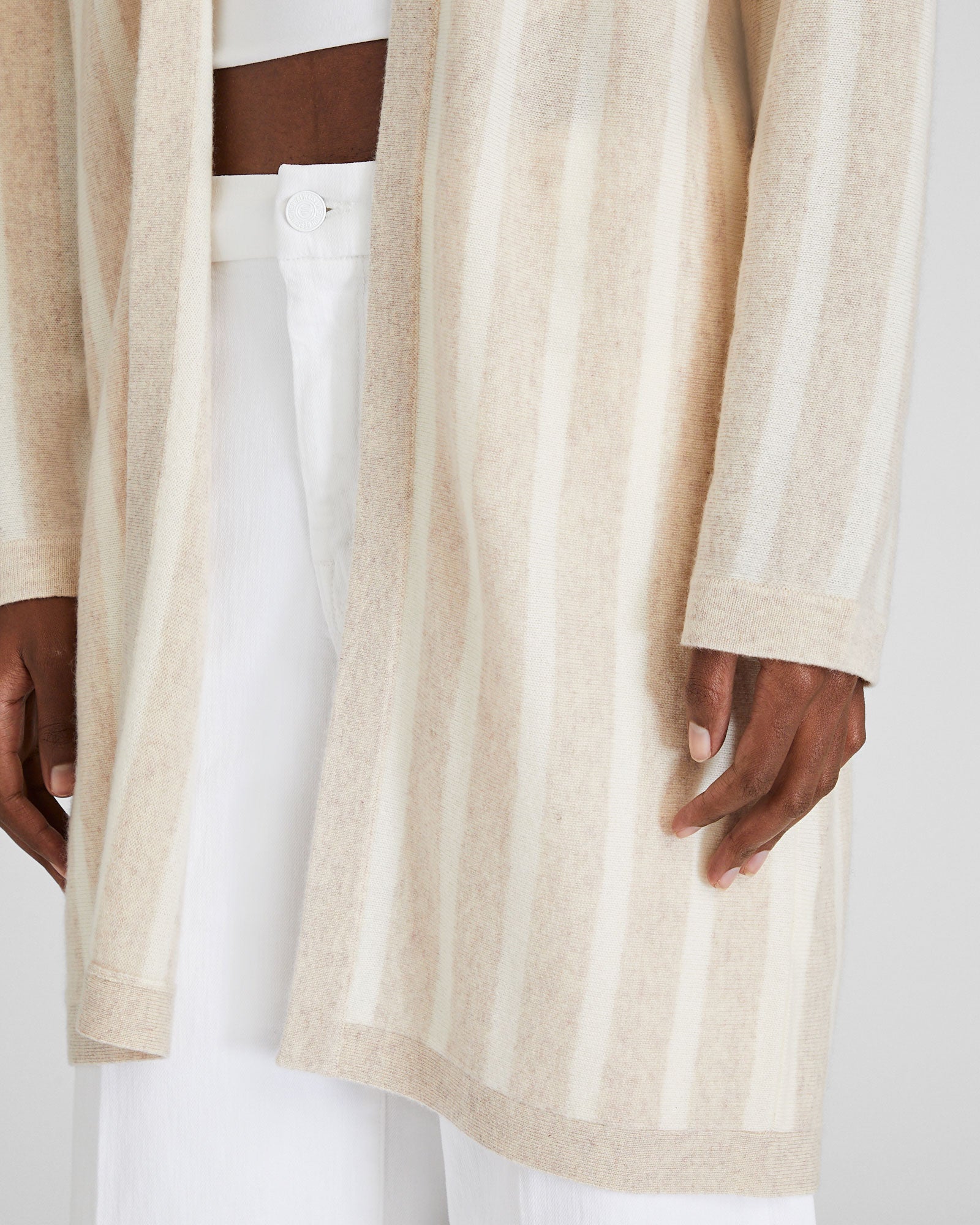 CLUB MONACO - Cashmere Beach Cardigan - Oatmeal Mix