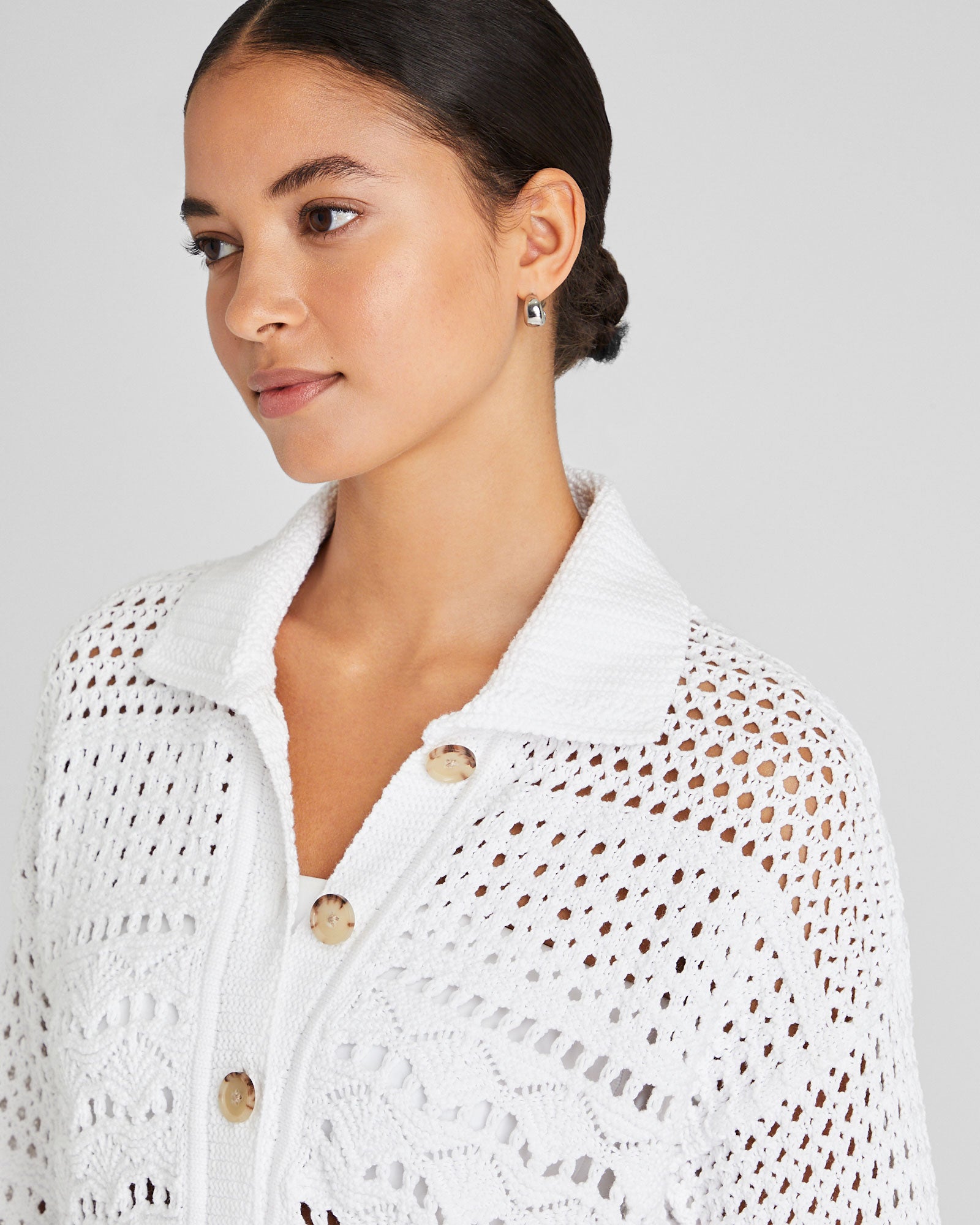 CLUB MONACO - Chandail à mailles ouvertes - Blanc