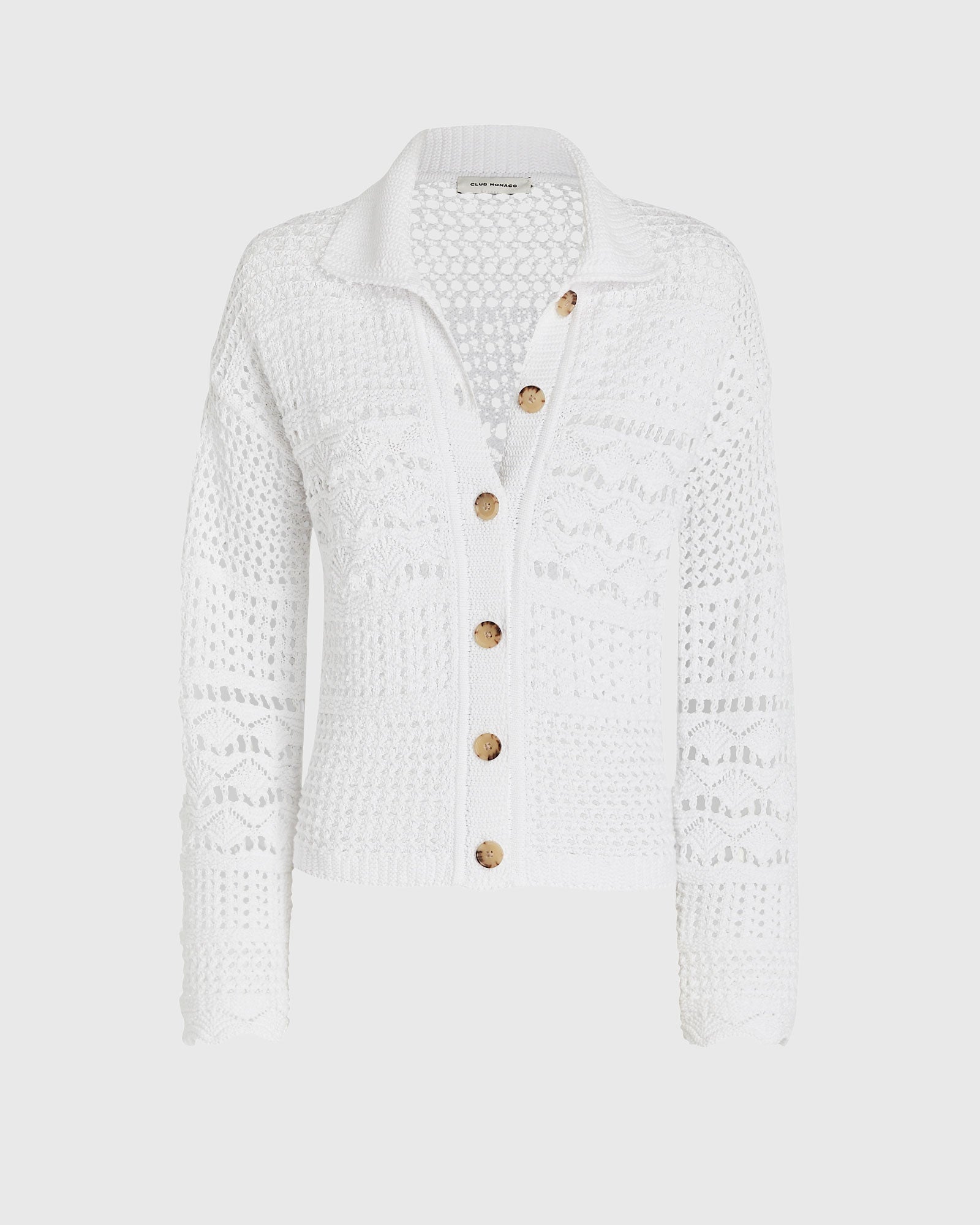 CLUB MONACO - Chandail à mailles ouvertes - Blanc