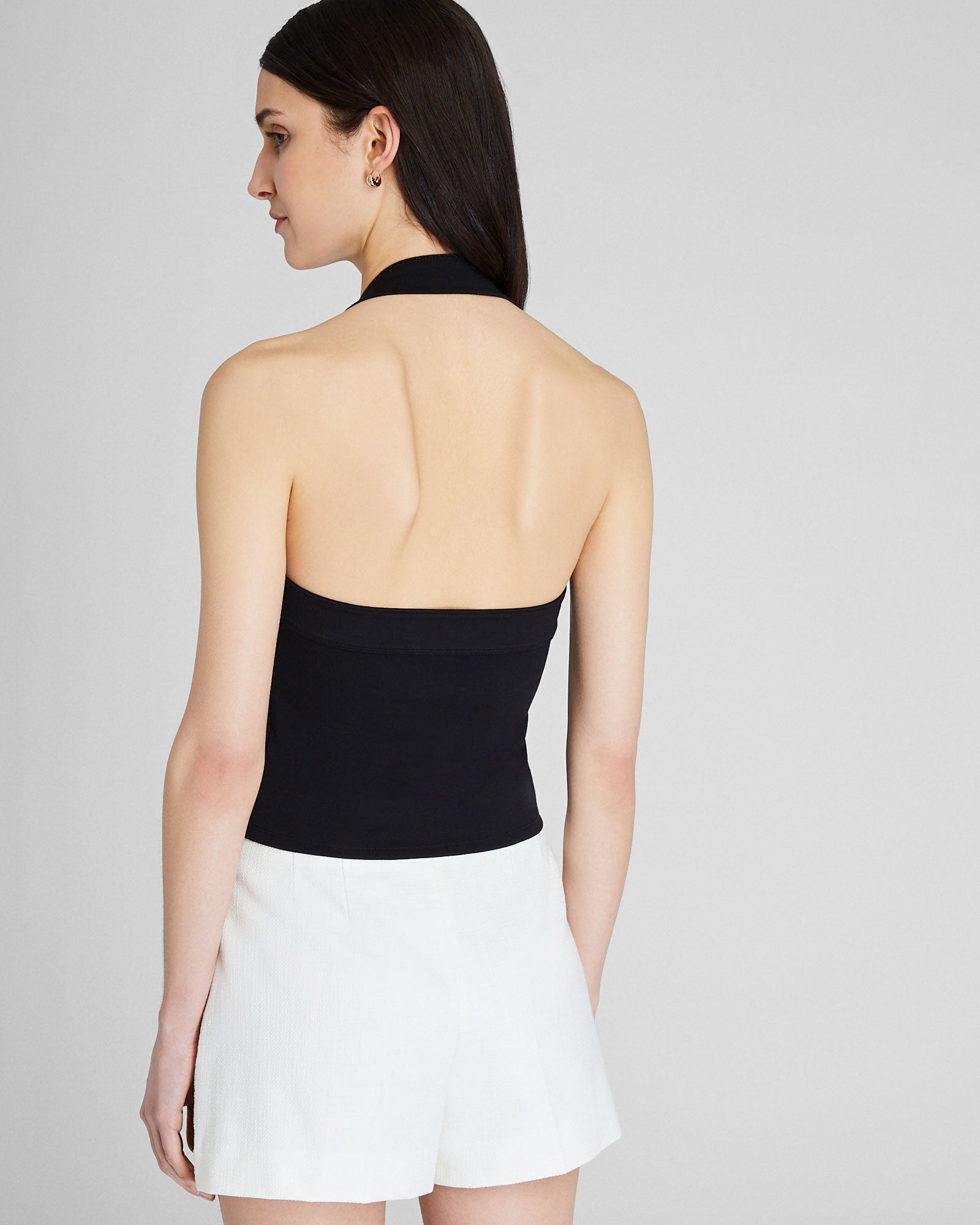 CLUB MONACO - Haut dos nu moulant - Noir